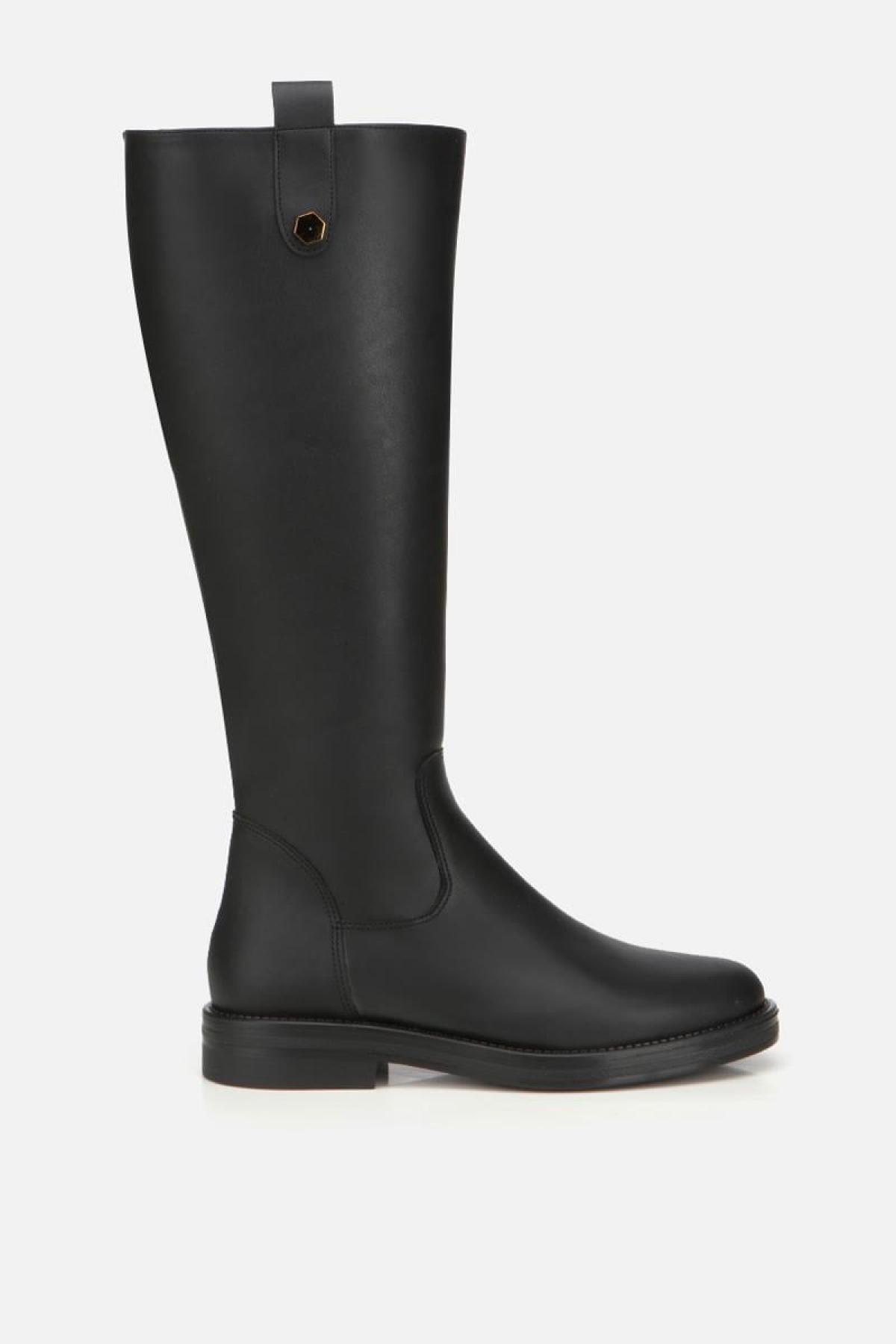 Kadın Siyah Binici Düz Çizme - Görsel 2