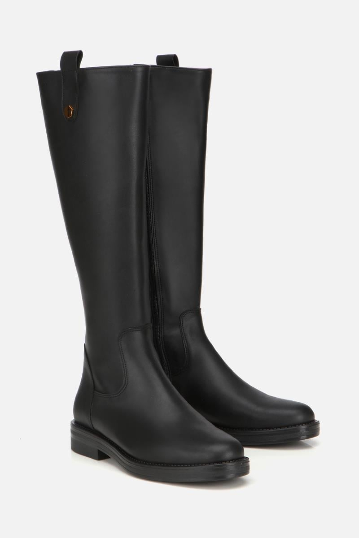 Kadın Siyah Binici Düz Çizme - Görsel 3