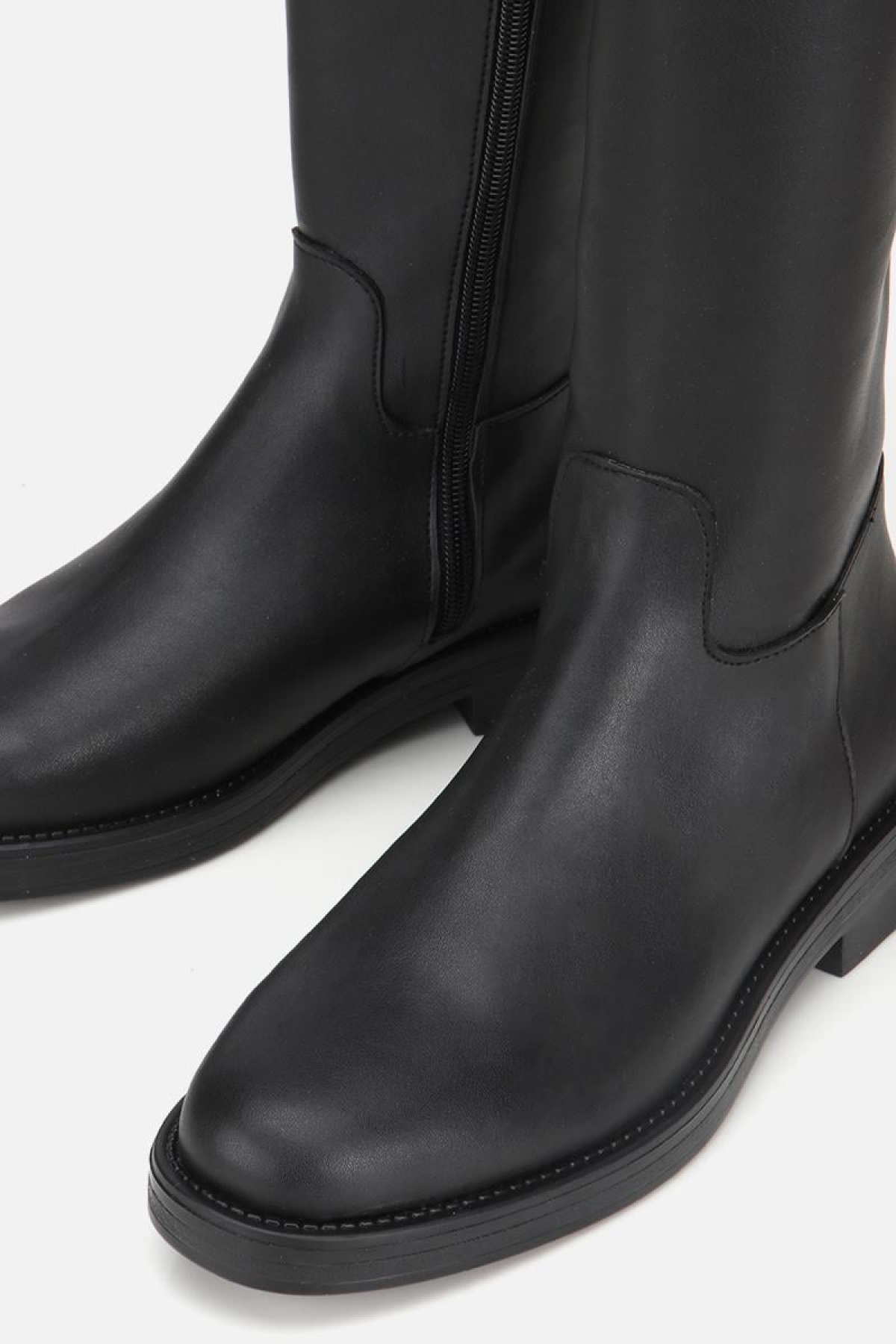 Kadın Siyah Taşlı Düz Çizme - Görsel 5
