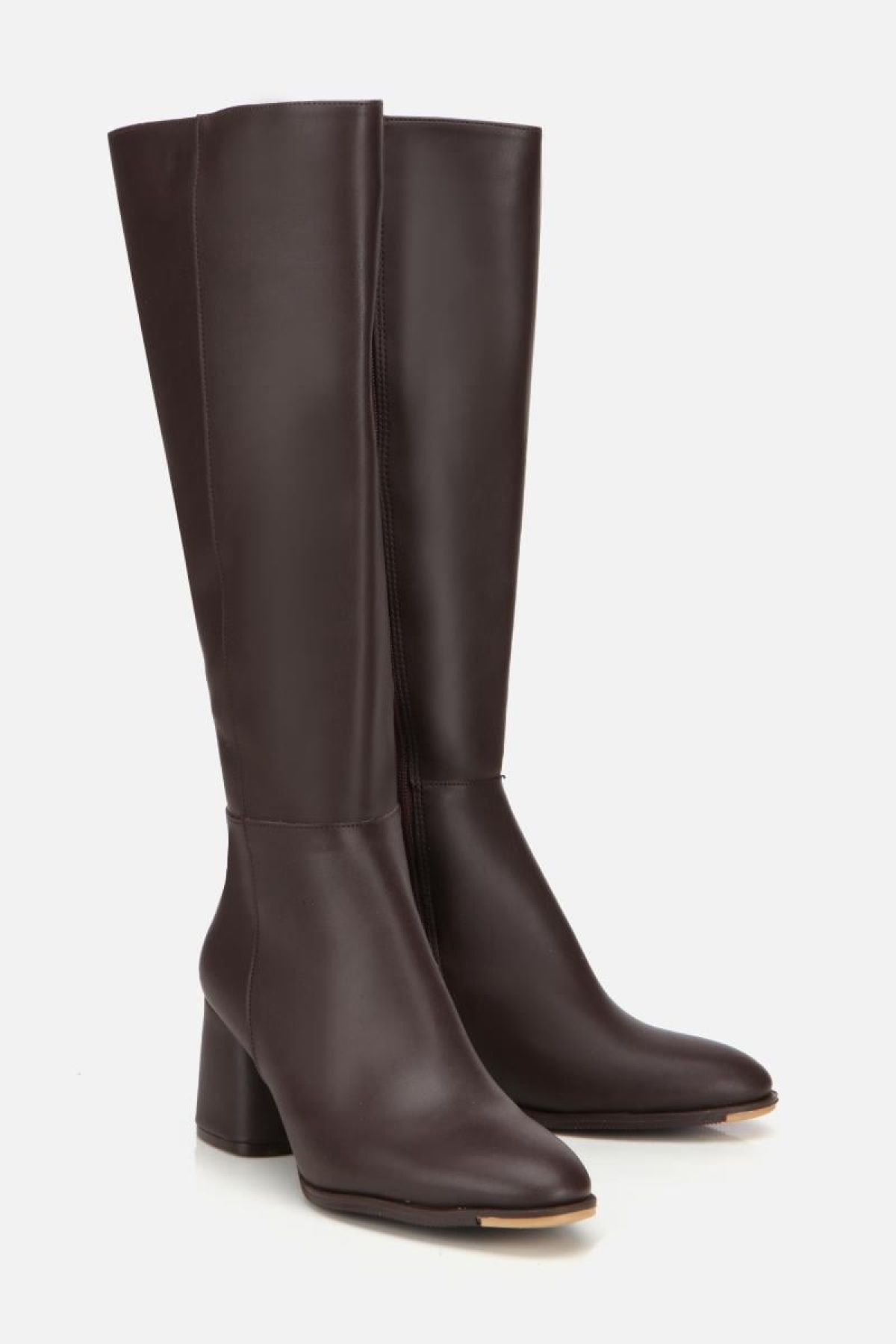 Kadın Kahverengi Dikiş Detaylı Topuklu Çizme - Görsel 3