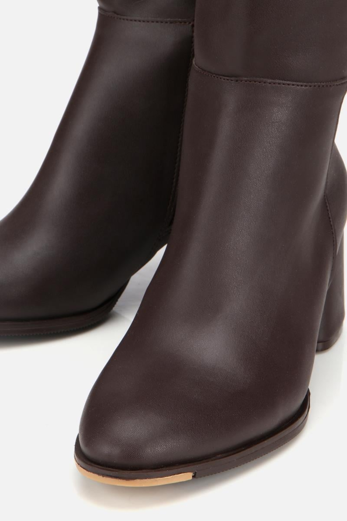 Kadın Kahverengi Dikiş Detaylı Topuklu Çizme - Görsel 5