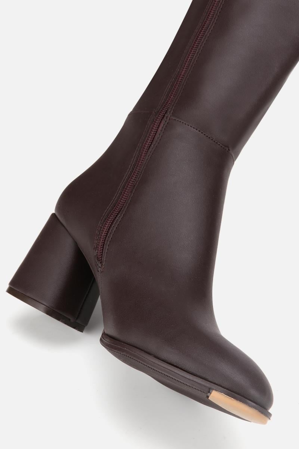 Kadın Kahverengi Dikiş Detaylı Topuklu Çizme - Görsel 6
