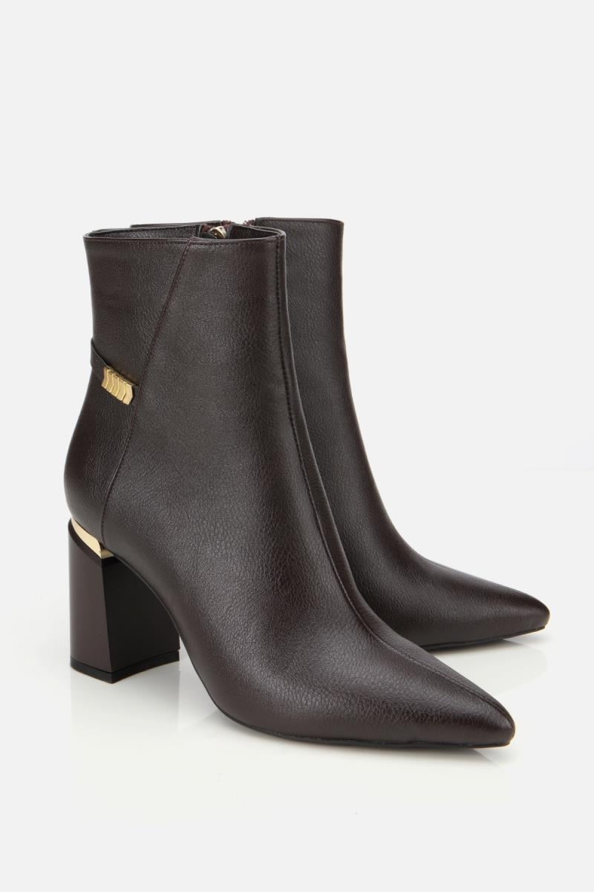 Yaya By Hotiç Kahverengi Yaya By Hotiç Yaya By Kadın Fermuarlı Kalın Topuklu Bot