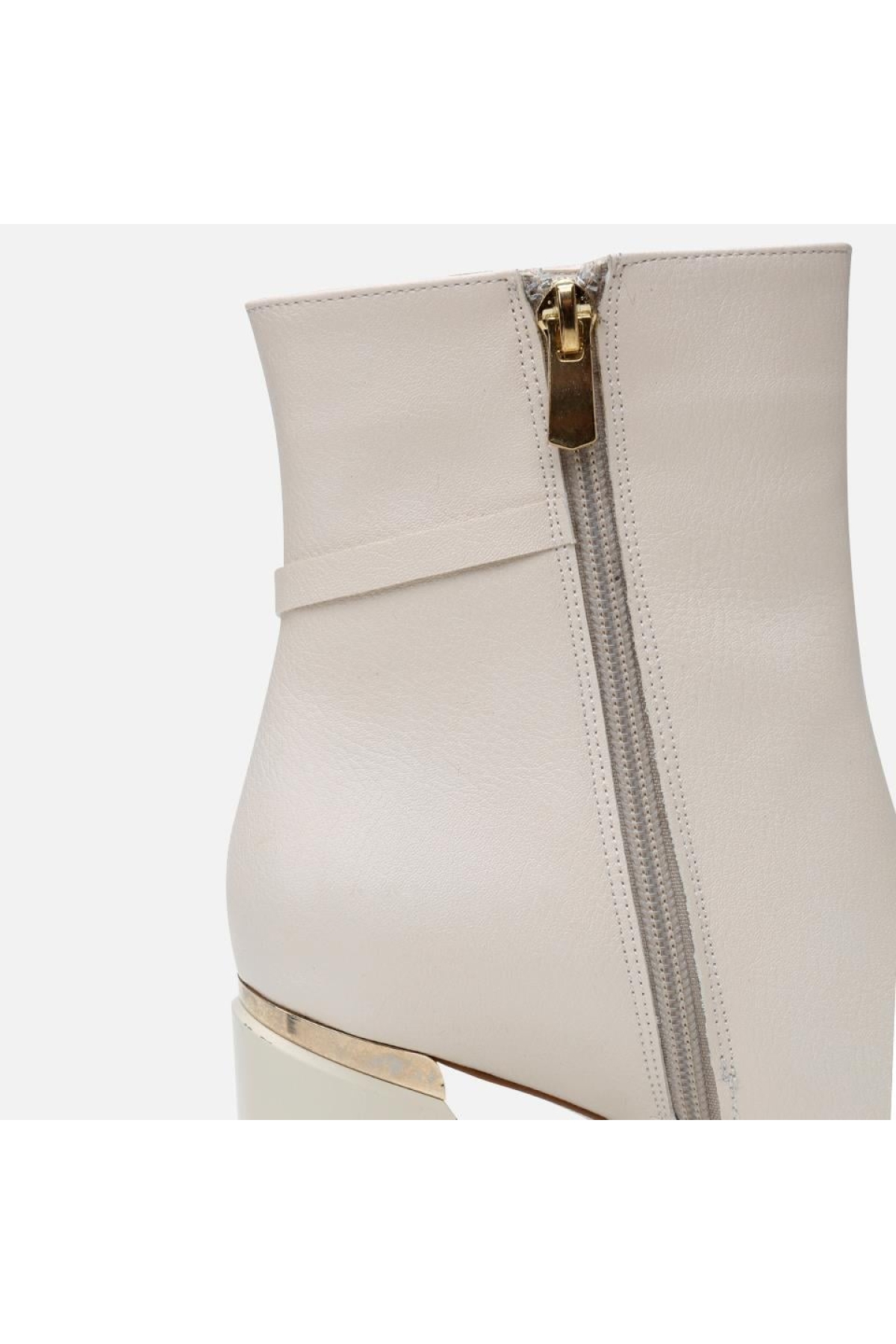 Kadın Kemik Fermuarlı Kalın Topuklu Bot - Görsel 7