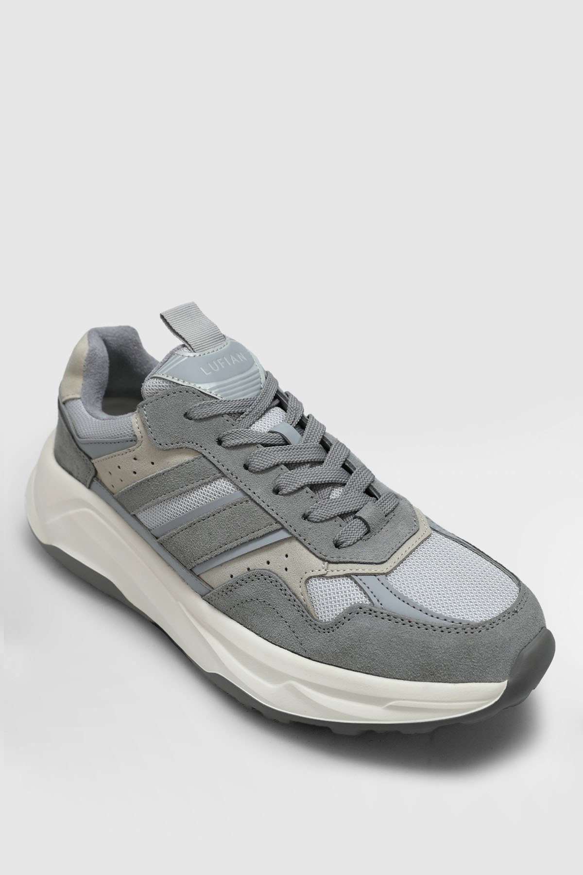 Lufian Lufian Gri Eduard Erkek Deri Sneaker Ayakkabı 112230235 | Flo Gri - 3. görsel