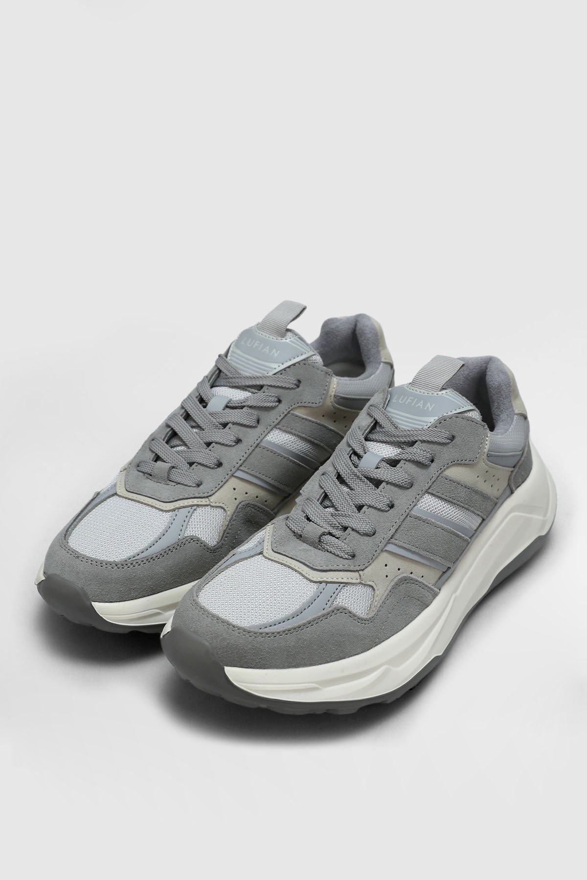 Lufian Lufian Gri Eduard Erkek Deri Sneaker Ayakkabı 112230235 | Flo Gri - 5. görsel