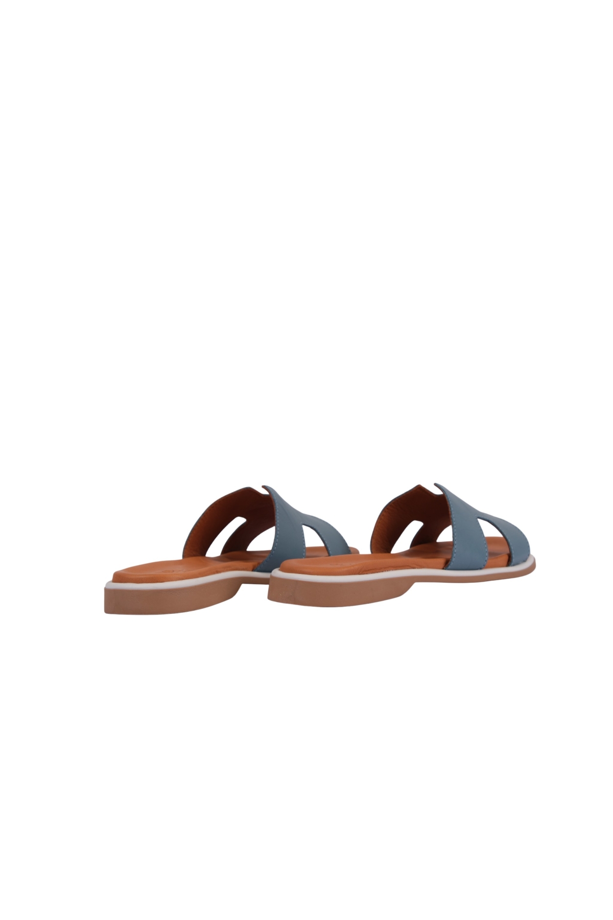 Kadın H Kesimli Düz Taban Hakiki Terlik NAPA-1202 - Görsel 5