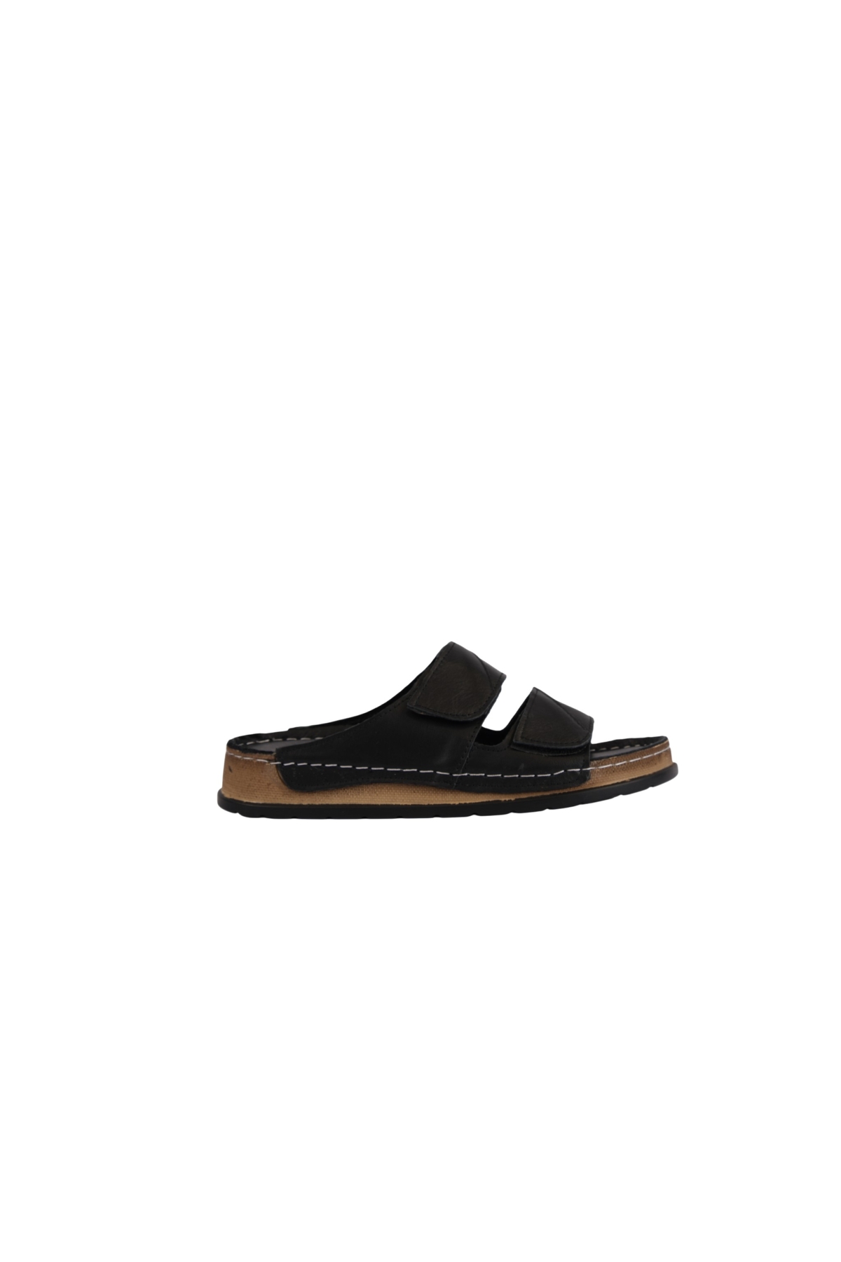 Hakiki Deri Renkli Bantlı Rahat Taban Günlük Kadın Terlik NAPA-305 - Görsel 2