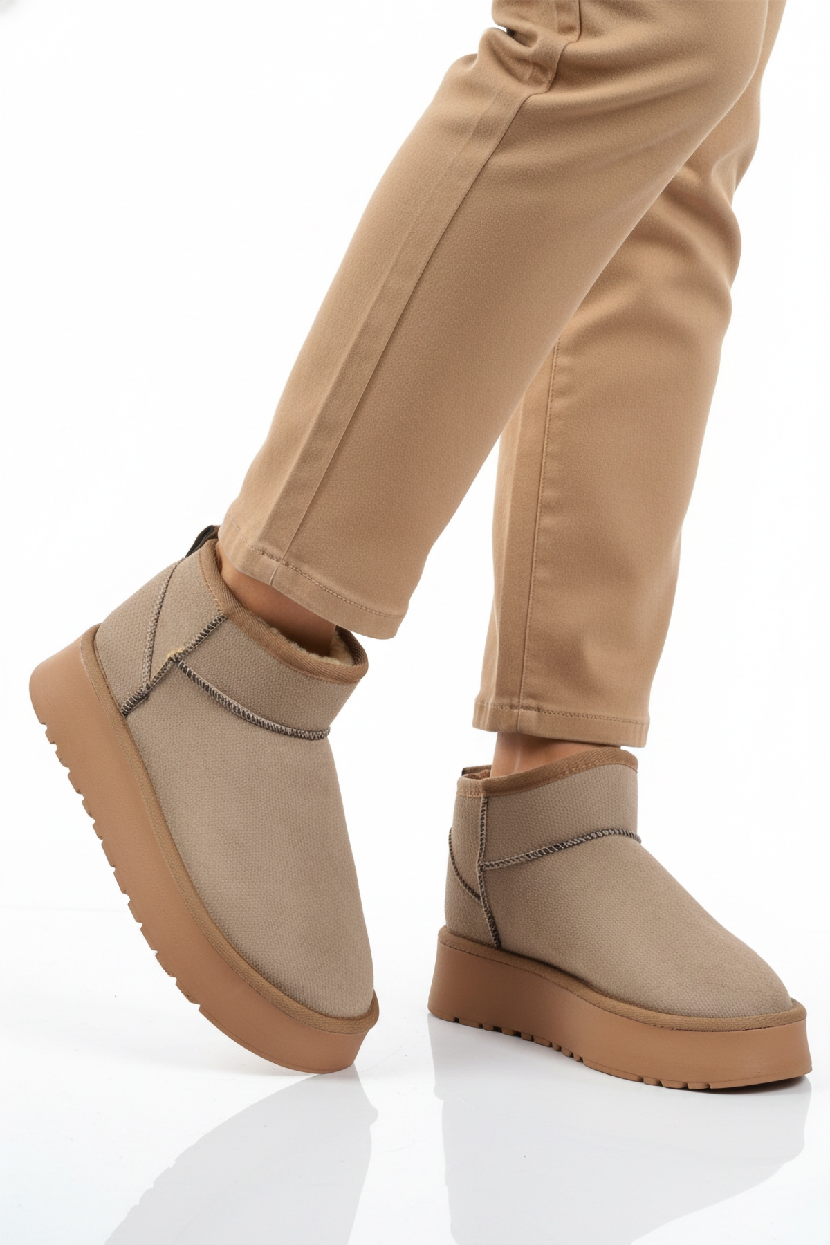 Vizon İçi Kürklü Soğuğa Dirençli Kadın Bot U-400 Z - Görsel 2