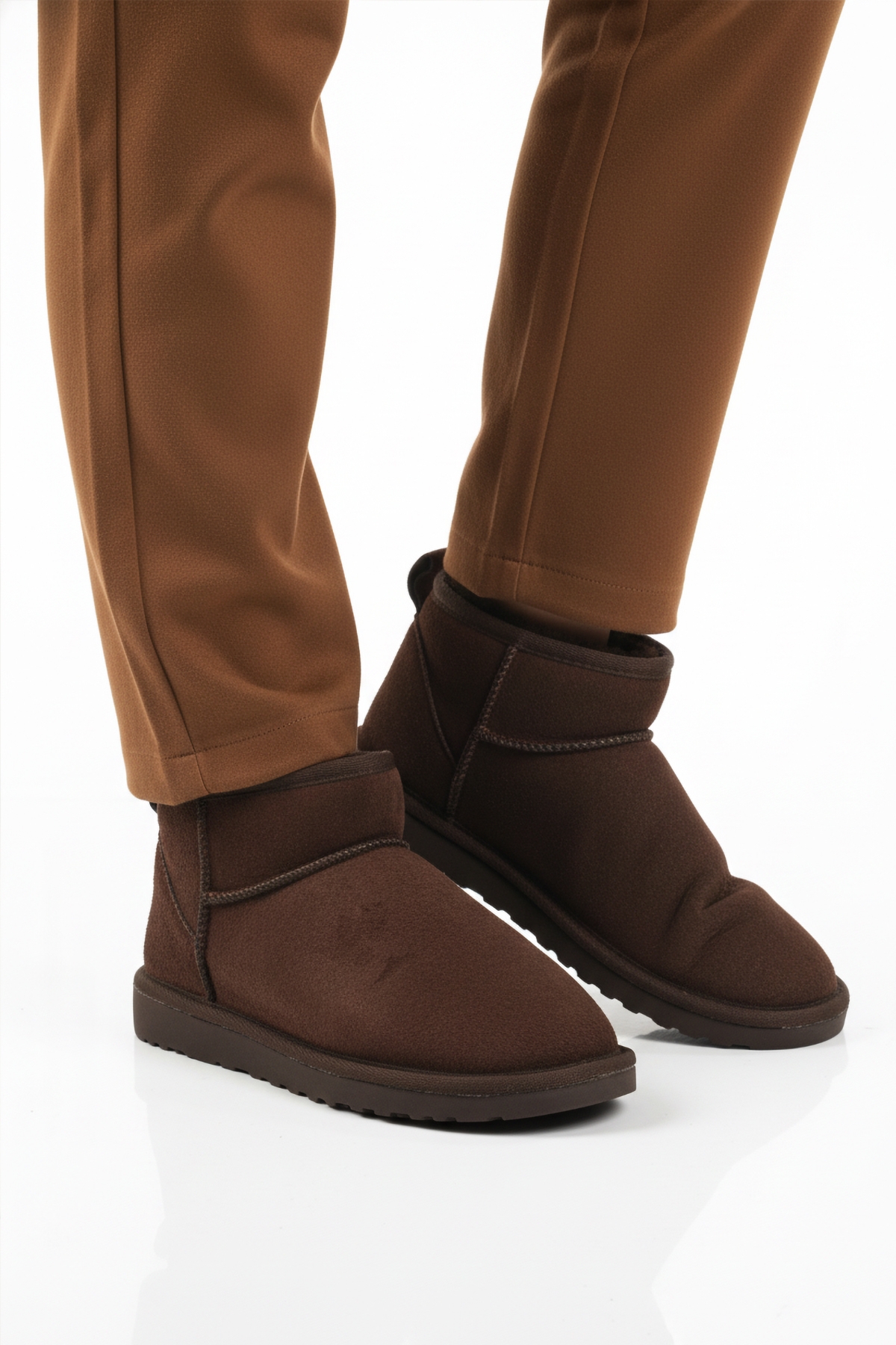Kahve İçi Kürklü Soğuğa Dirençli Kadın Bot U-19 Z - Görsel 2