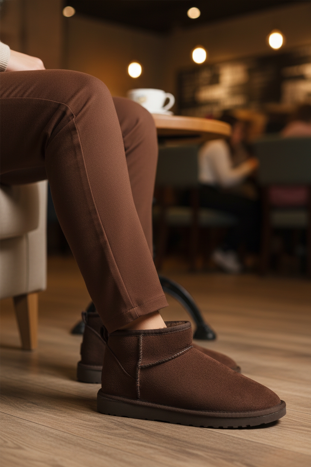 Kahve İçi Kürklü Soğuğa Dirençli Kadın Bot U-19 Z - Görsel 4