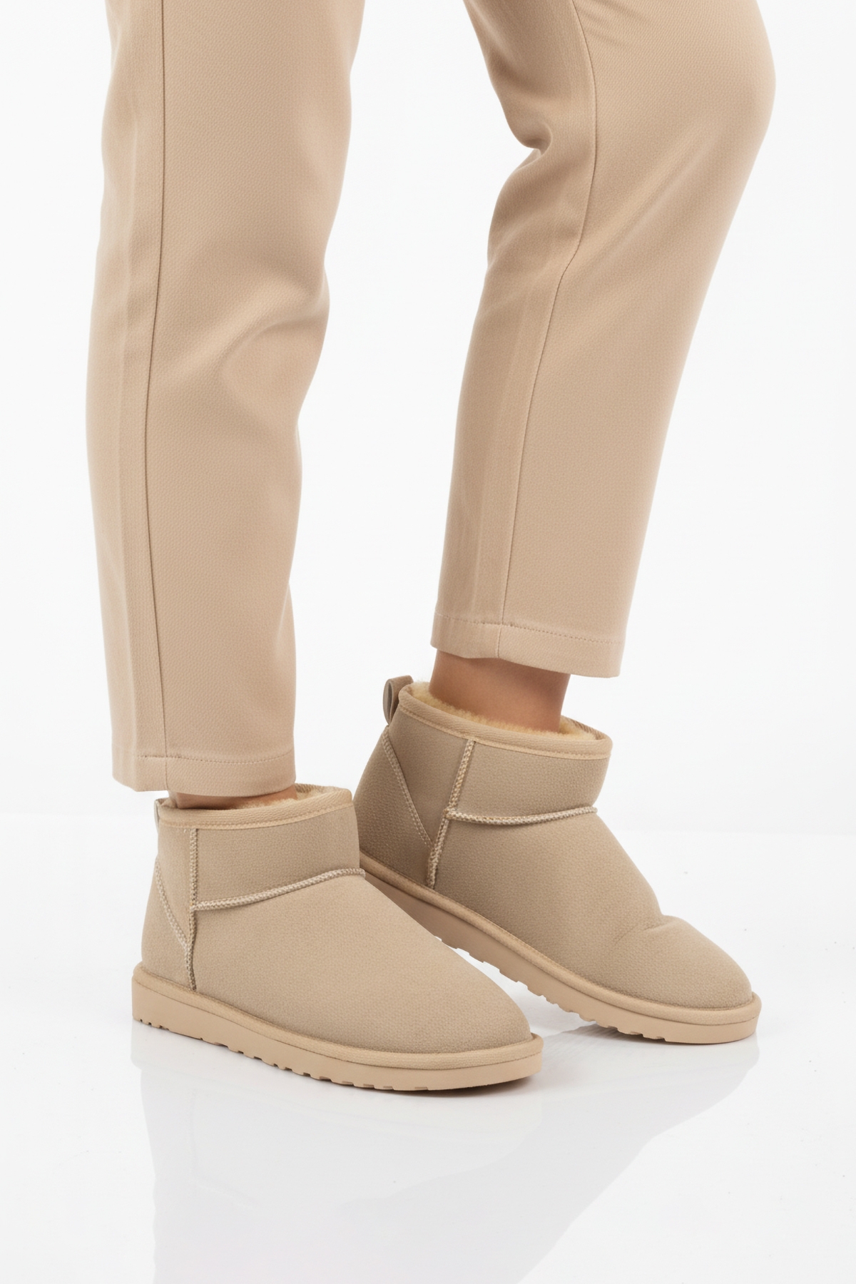 Bej İçi Kürklü Soğuğa Dirençli Kadın Bot U-19 Z - Görsel 2