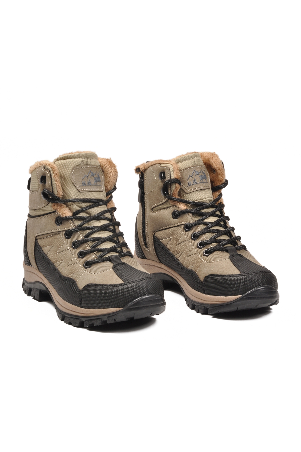 Bej İçi Kürklü Soğuğa Dirençli Kaymaz Taban Unisex Outdoor Bot 980 G - Görsel 4