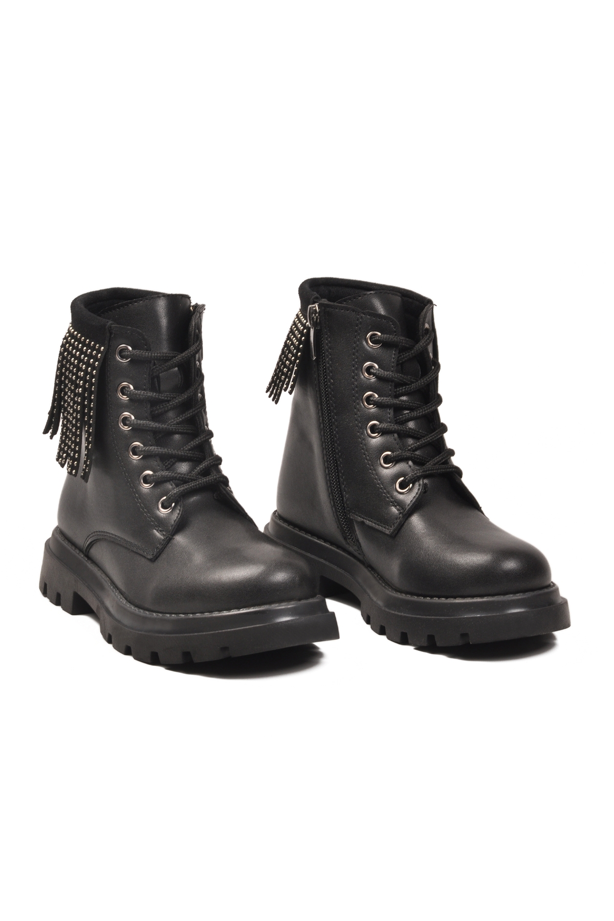 Siyah İçi Polarlı Kaymaz Taban Fermuarlı Kız Çocuk Bot Alya F - Görsel 4