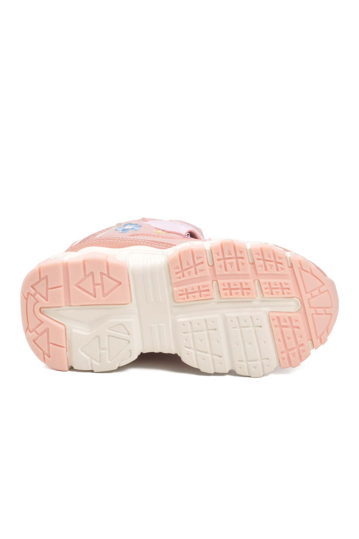 Pudra Cırtlı Desenli Kaymaz Taban Kız Çocuk Spor Ayakkabı Bella Uzun P - Görsel 6