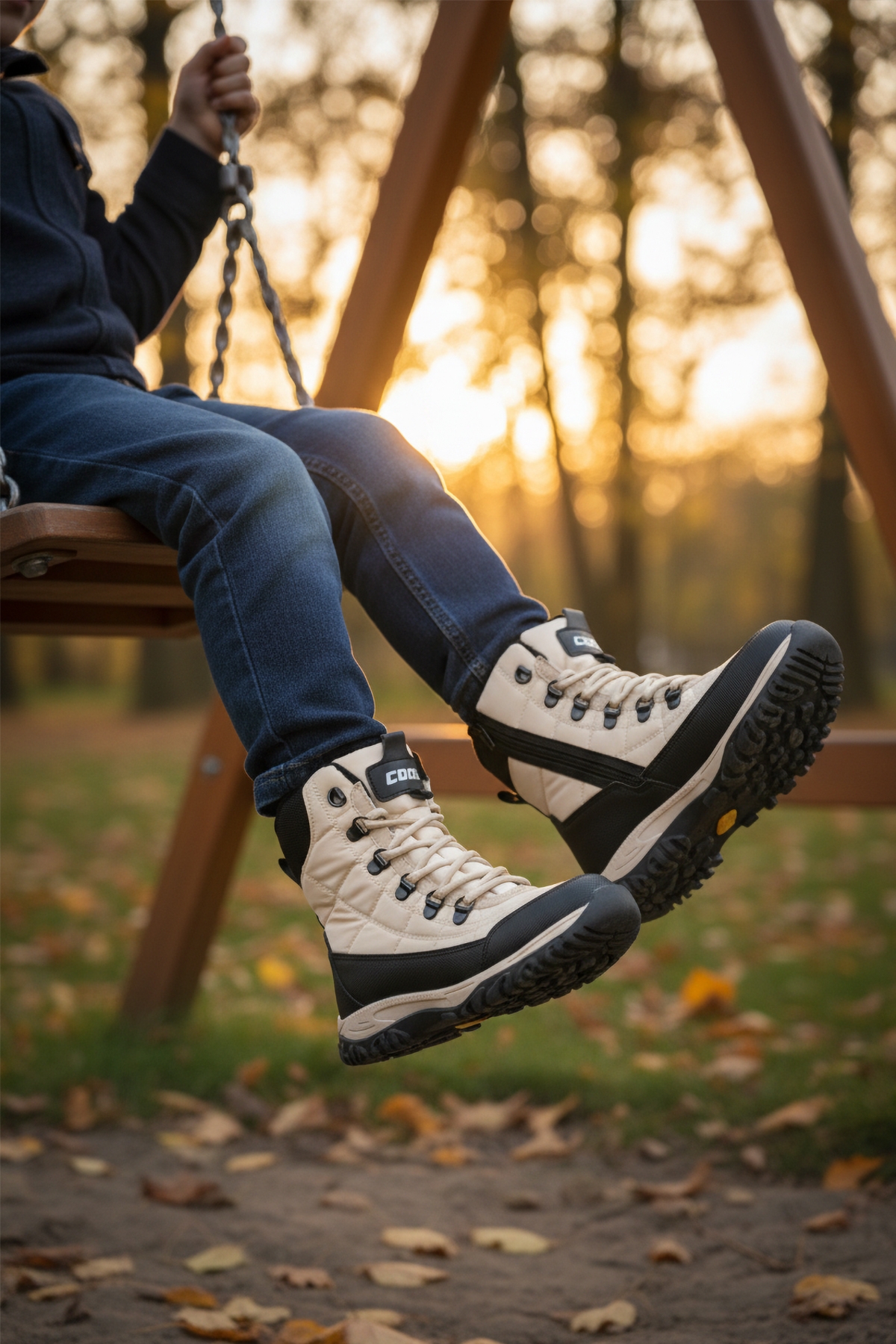 Bej Polarlı Kaymaz Taban Soğuğa Dirençli Unisex Çocuk Bot Felix F - Görsel 4