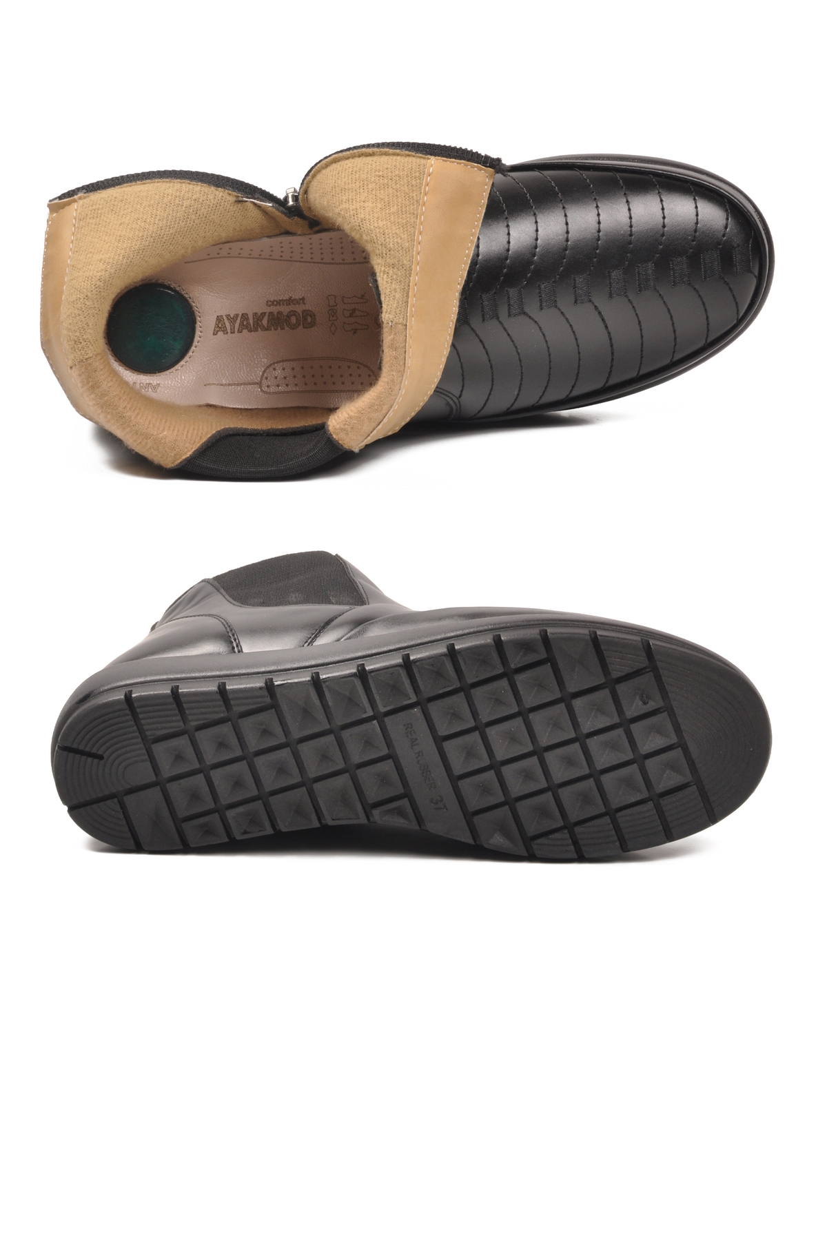 Siyah Jel Taban Anatomik Fermuarlı Kadın Bot 311 Z - Görsel 6