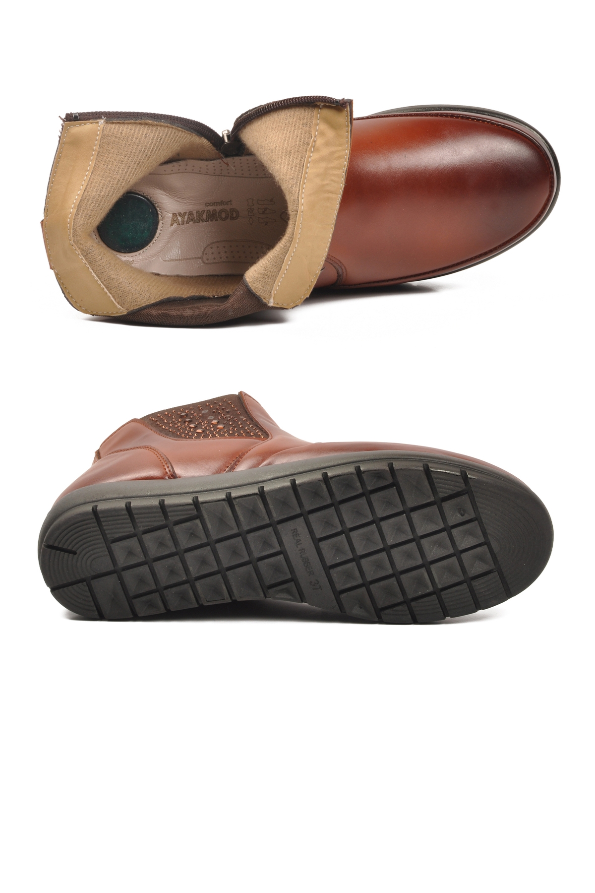 Taba Jel Taban Anatomik Fermuarlı Kadın Bot 301 Z - Görsel 6