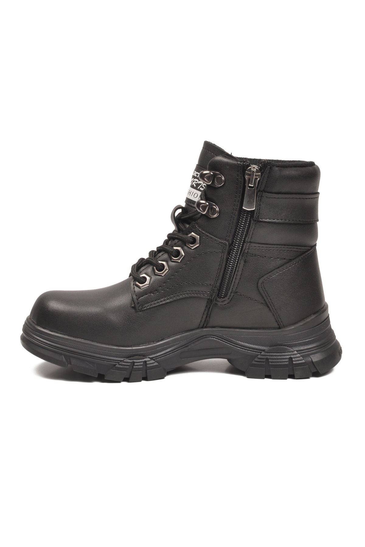 Siyah İçi Polarlı Kaymaz Taban Unisex Çocuk Bot 24035 F - Görsel 5