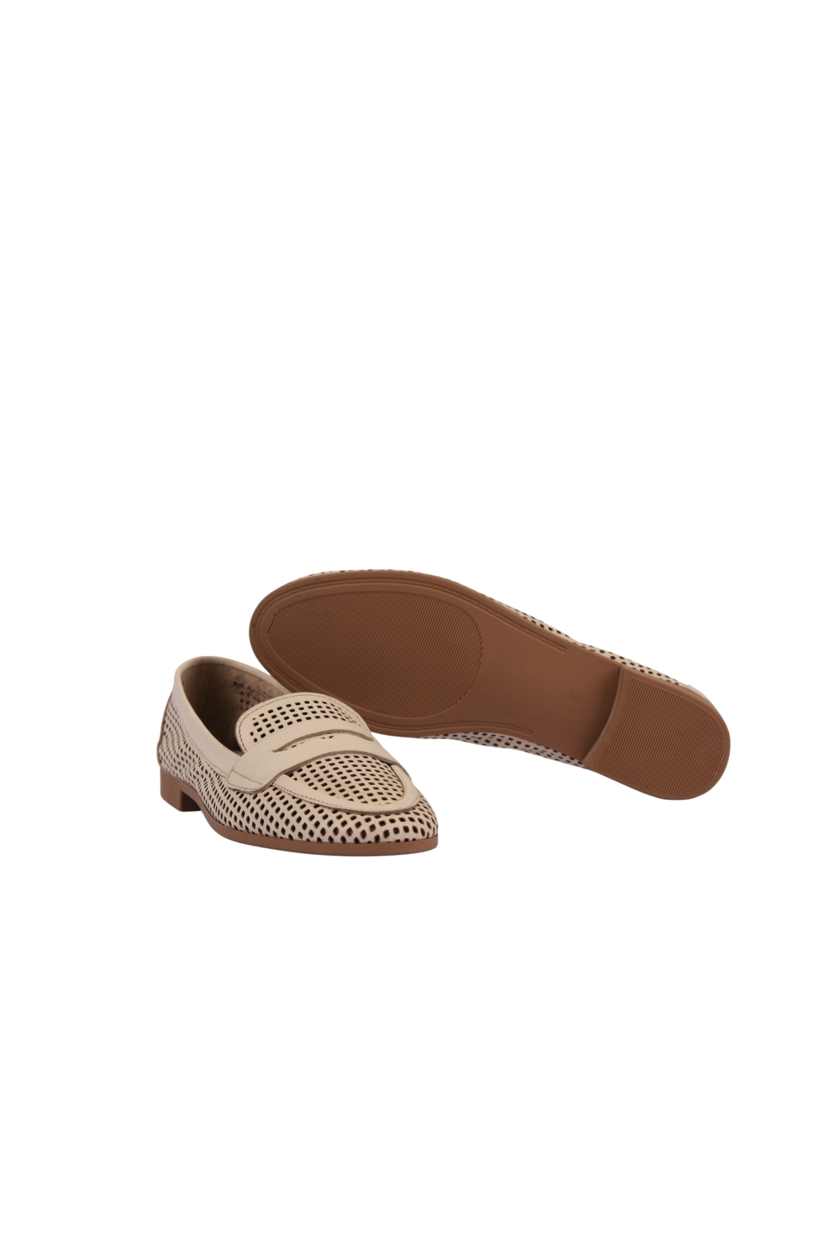 Kadın Hakiki Deri Delikli Comfort Taban Kadın Babet NAPA-AES22201 - Görsel 8