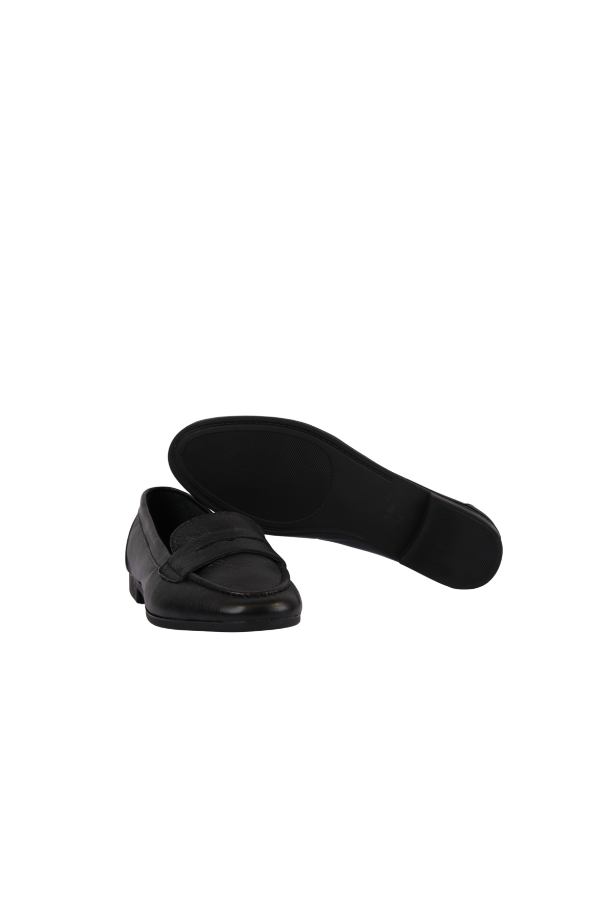 Düz Taban Siyah Deri Comfort Loafer Kadın Babet Ayakkabı NAPA-AES76127 - Görsel 8