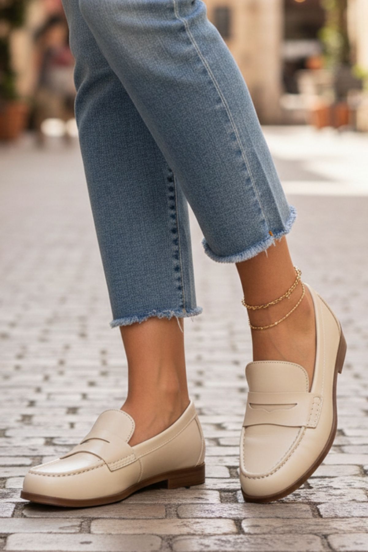 Düz Taban Siyah Deri Comfort Loafer Kadın Babet Ayakkabı NAPA-AES76127 - Görsel 2