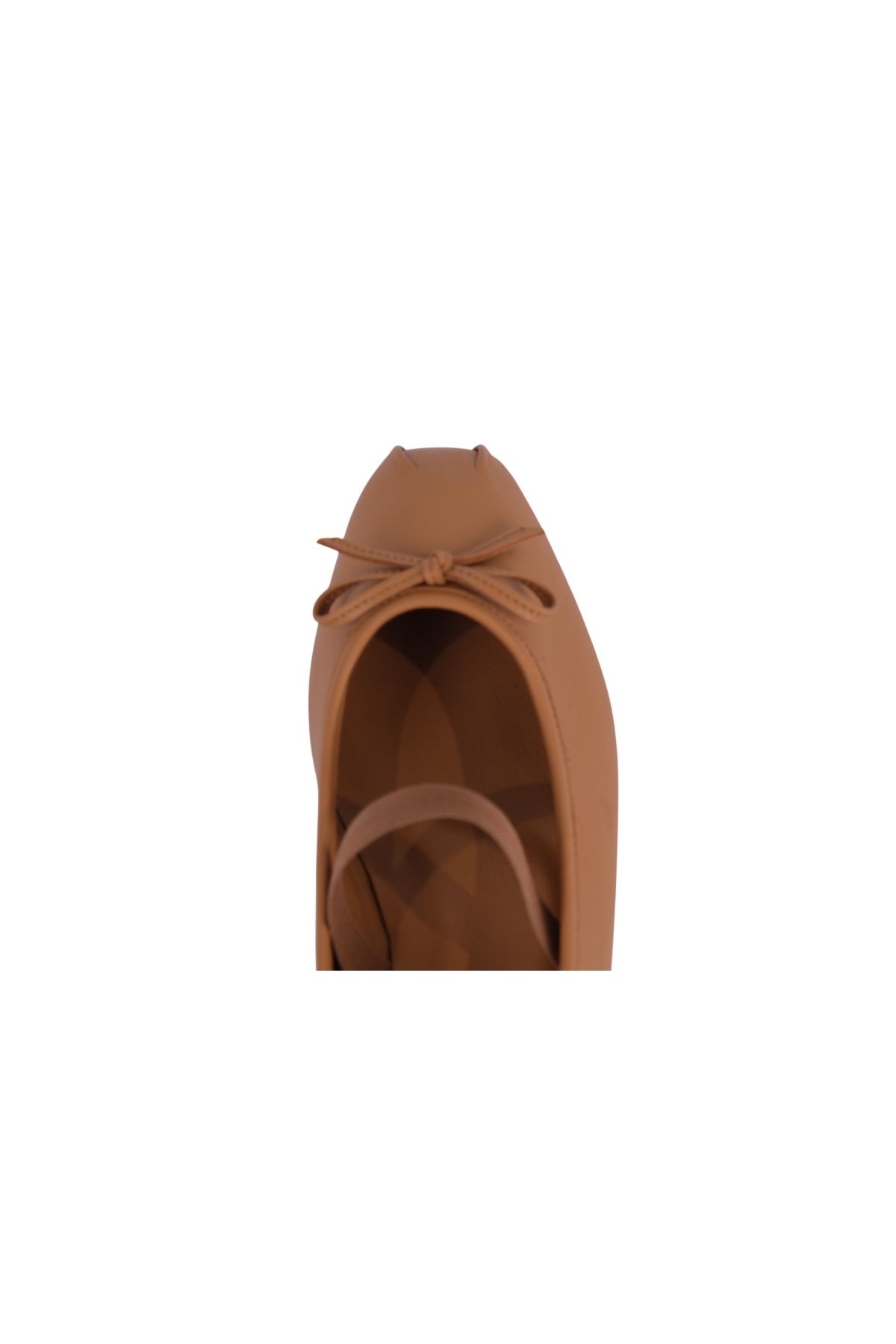 Kadın Lastik Bantlı Fiyonklu Kare Burun Babet Ayakkabı NAPA-AES19210 - Görsel 5