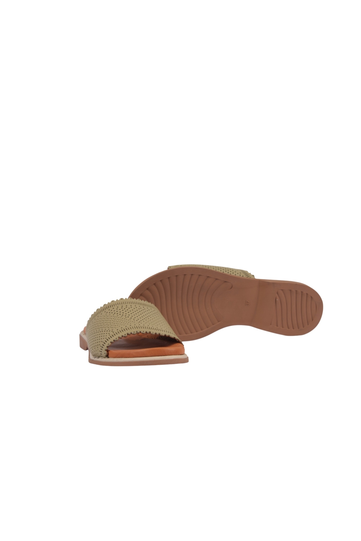 Kadın Lazer Kesimli Perfore Düz Taban Rahat Terlik NAPA-1204 - Görsel 5