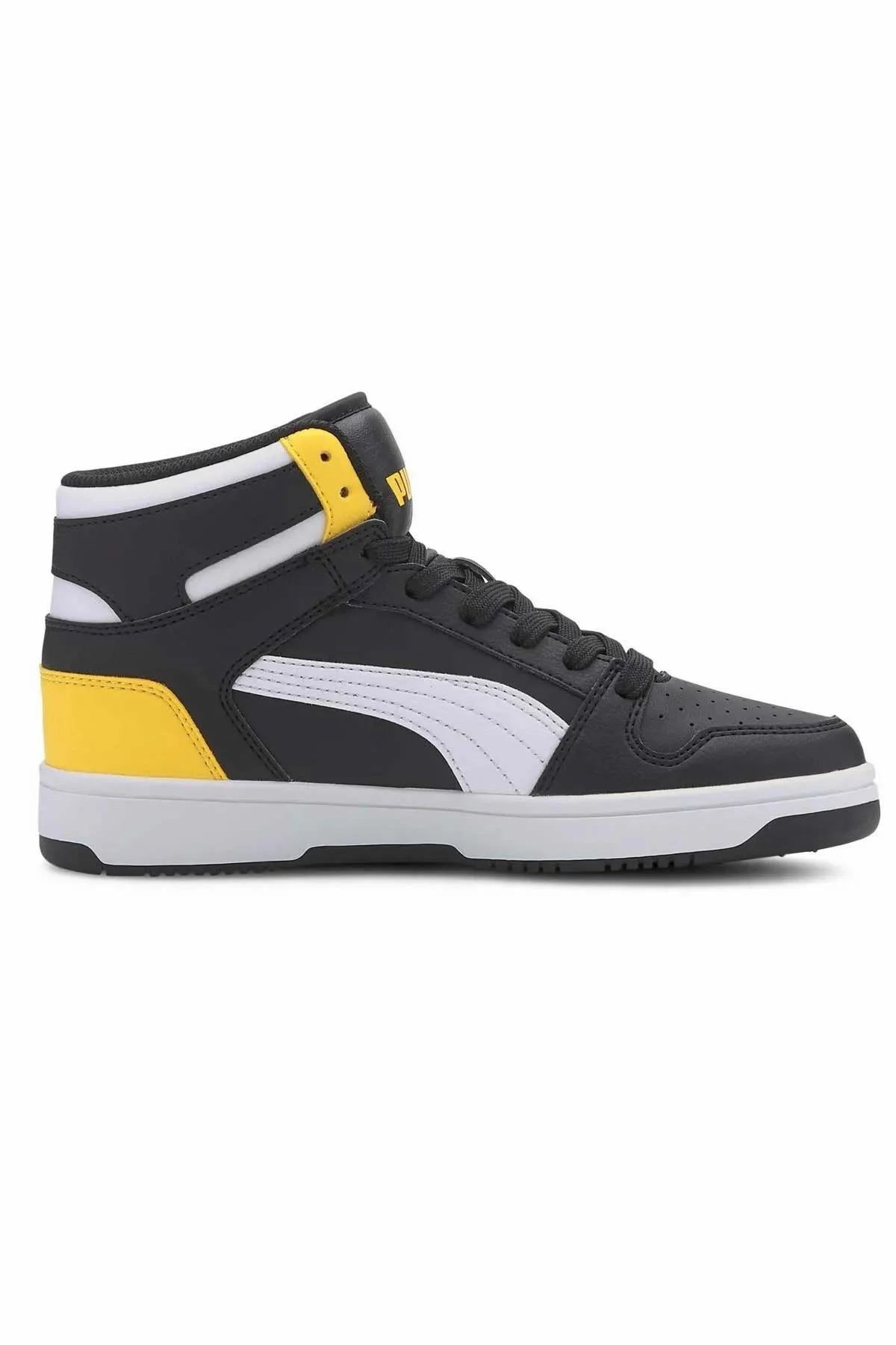 Rebound Lay Up Sl Jr Mid 370486-12 Sneakers Jordan Boğazlı Unisex Spor Ayakkabı SİYAH SARI - Görsel 4