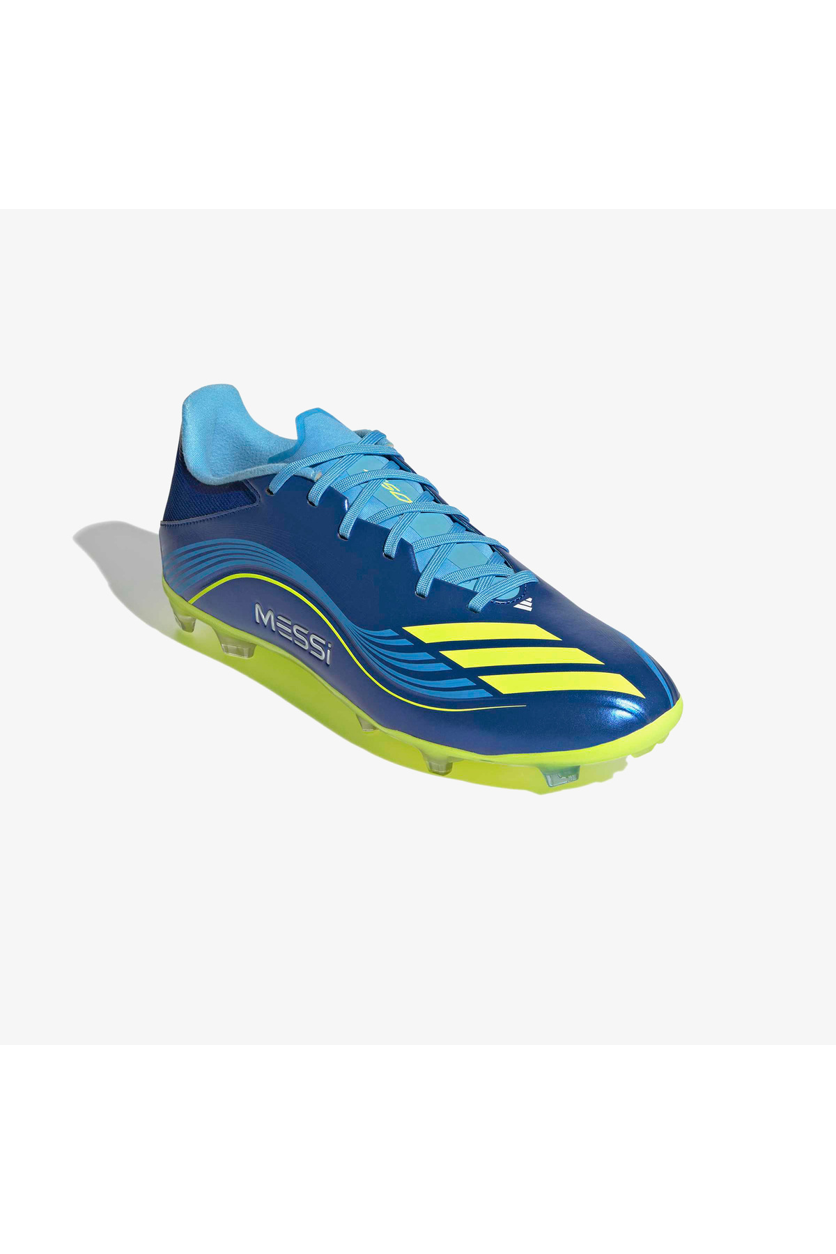 F50 Messi League Firm-Multi Ground Erkek Mavi Çim Saha Kramponu - Görsel 3