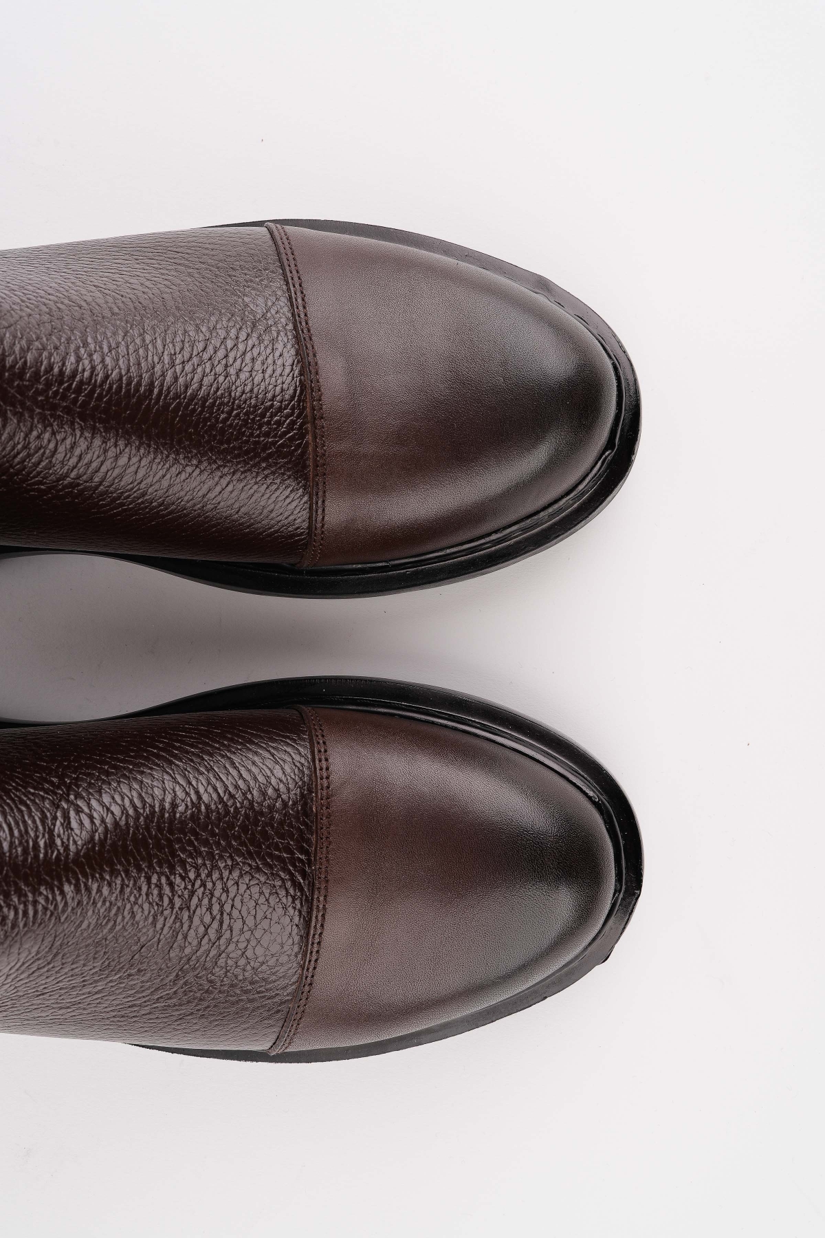 DRAKO Hakiki Deri Çift Fermuarlı Erkek Kışlık Chelsea Bot - Görsel 7