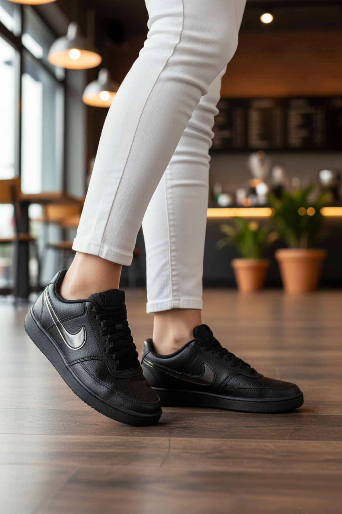 WMNS COURT VISION LO Siyah Kadın Sneaker - Görsel 3