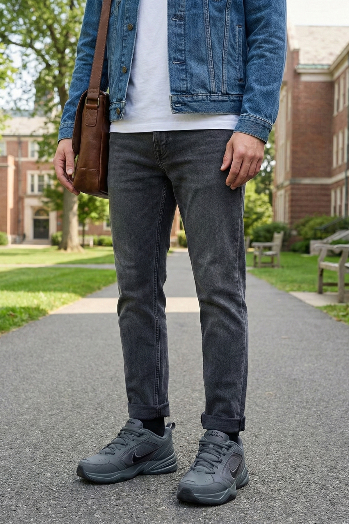 AIR MONARCH IV Gri Erkek Sneaker - Görsel 3