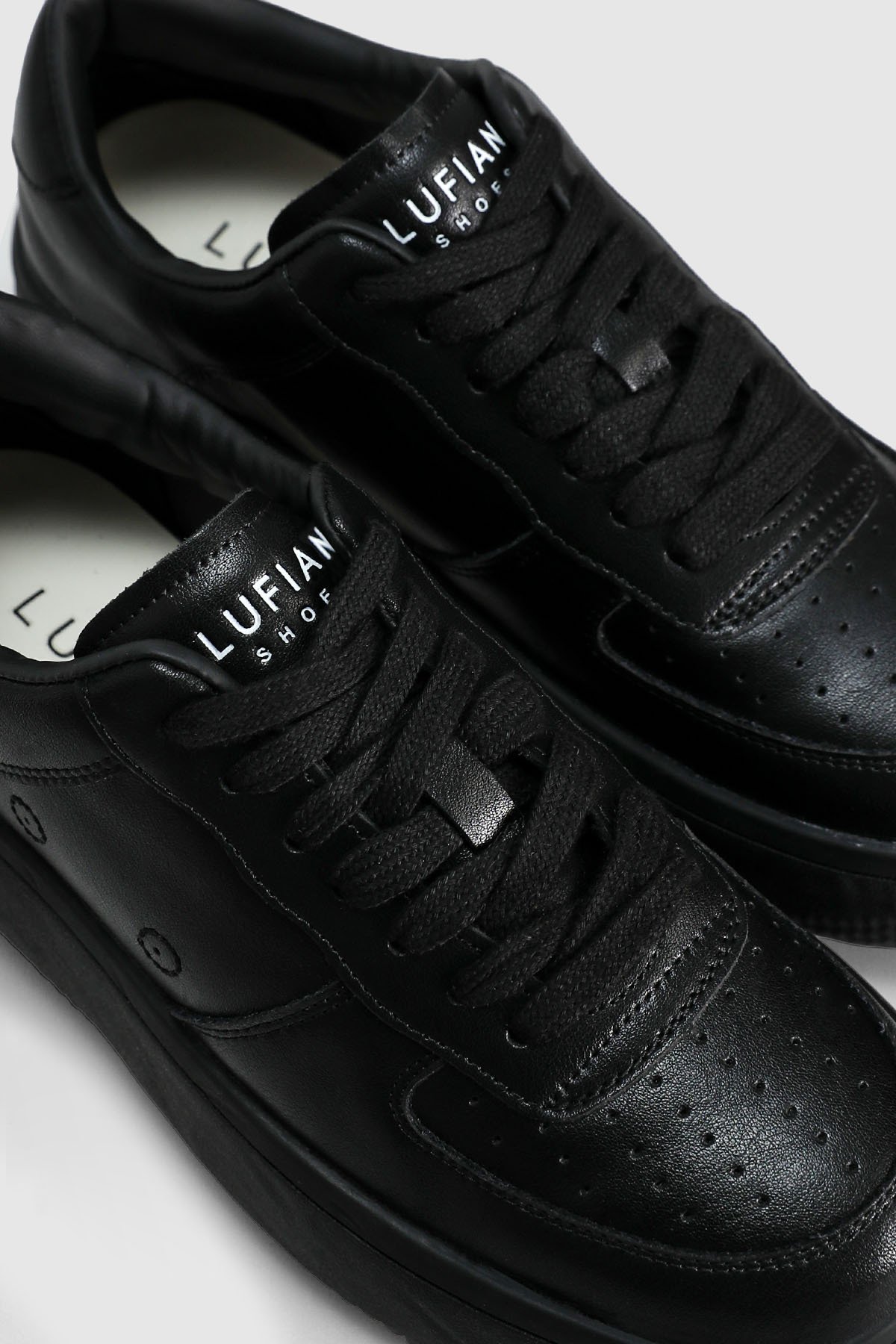 122230041 Natalı Deri Unisex Sneaker Ayakkabı - Görsel 3