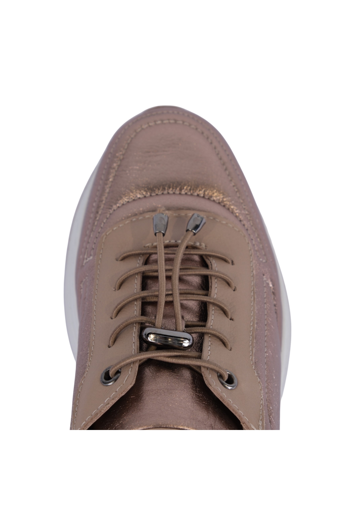 Hakiki Deri Hızlı Bağcıklı Ortopedik Taban Spor Ayakkabı NAPA-383 - Görsel 5