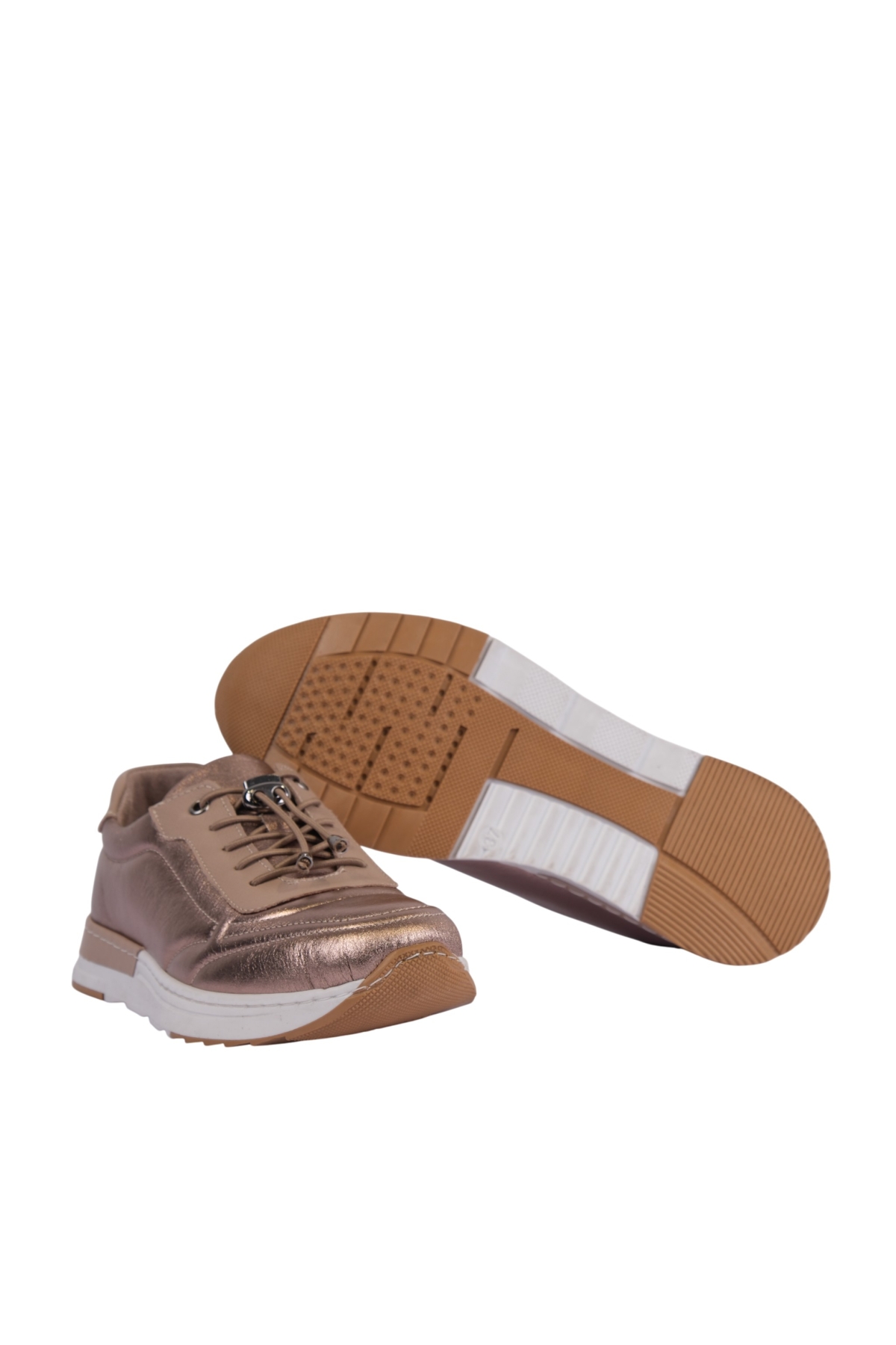 Hakiki Deri Hızlı Bağcıklı Ortopedik Taban Spor Ayakkabı NAPA-383 - Görsel 8