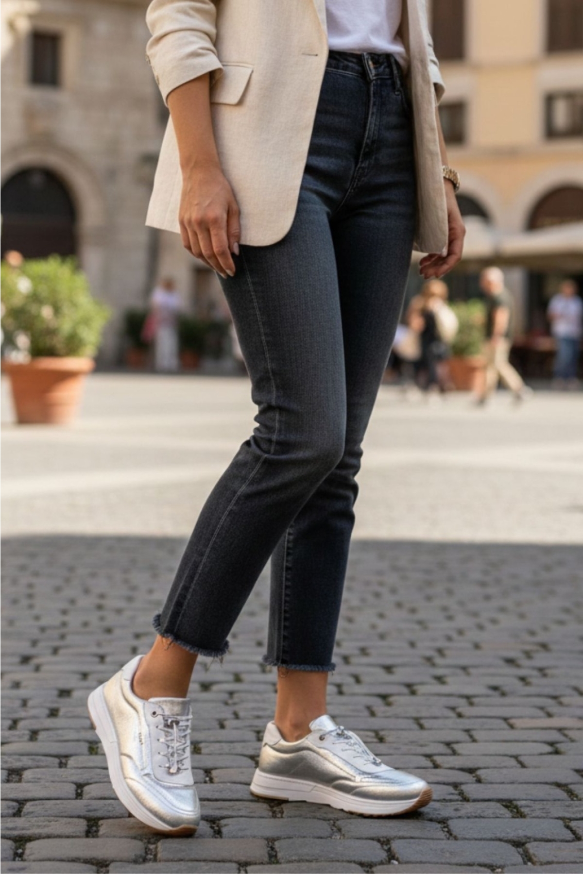 Hakiki Deri Hızlı Bağcıklı Ortopedik Taban Spor Ayakkabı NAPA-383 - Görsel 3