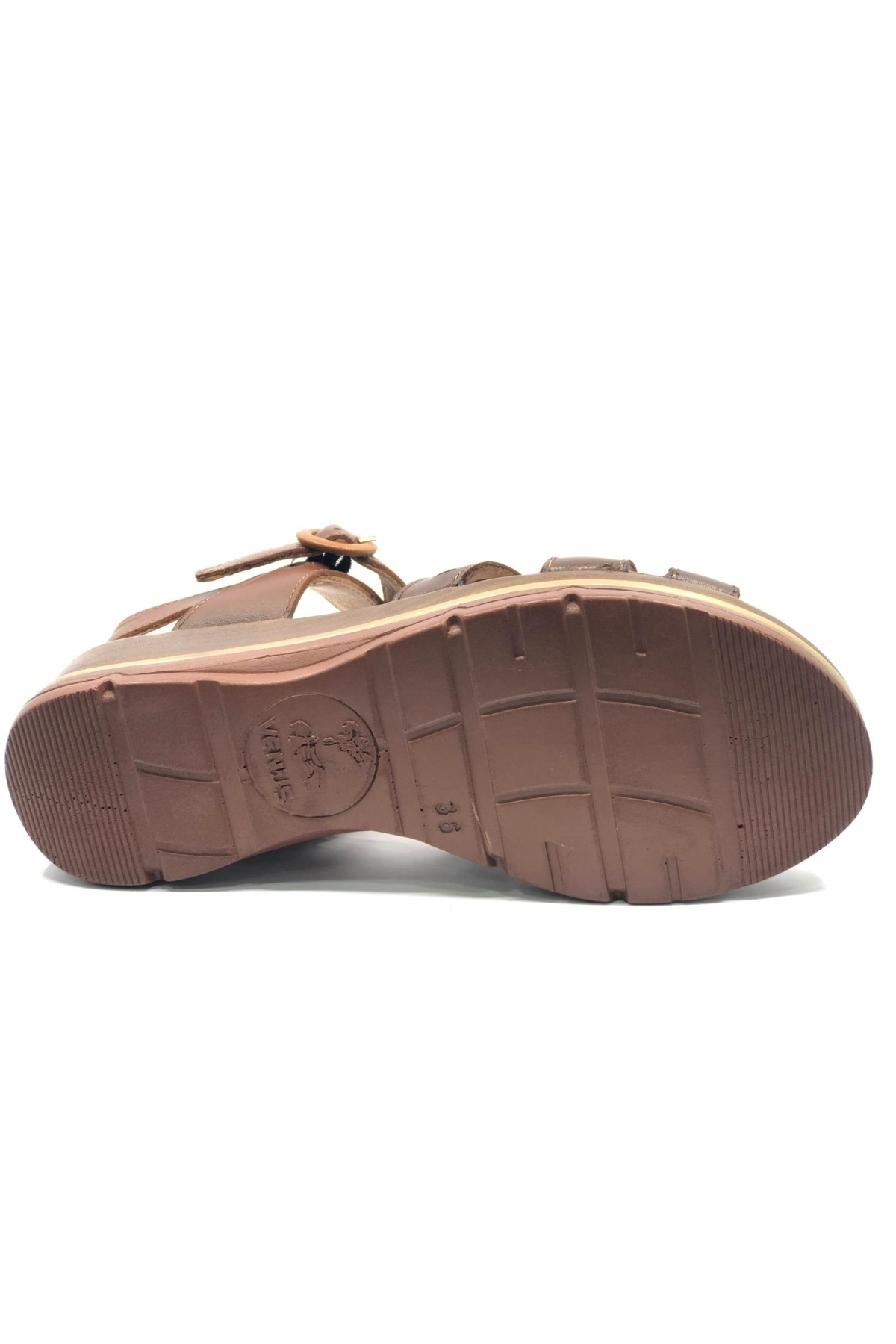 Hugle Hakiki Deri Comfort Ortopedik Kadın Sandalet - Görsel 5