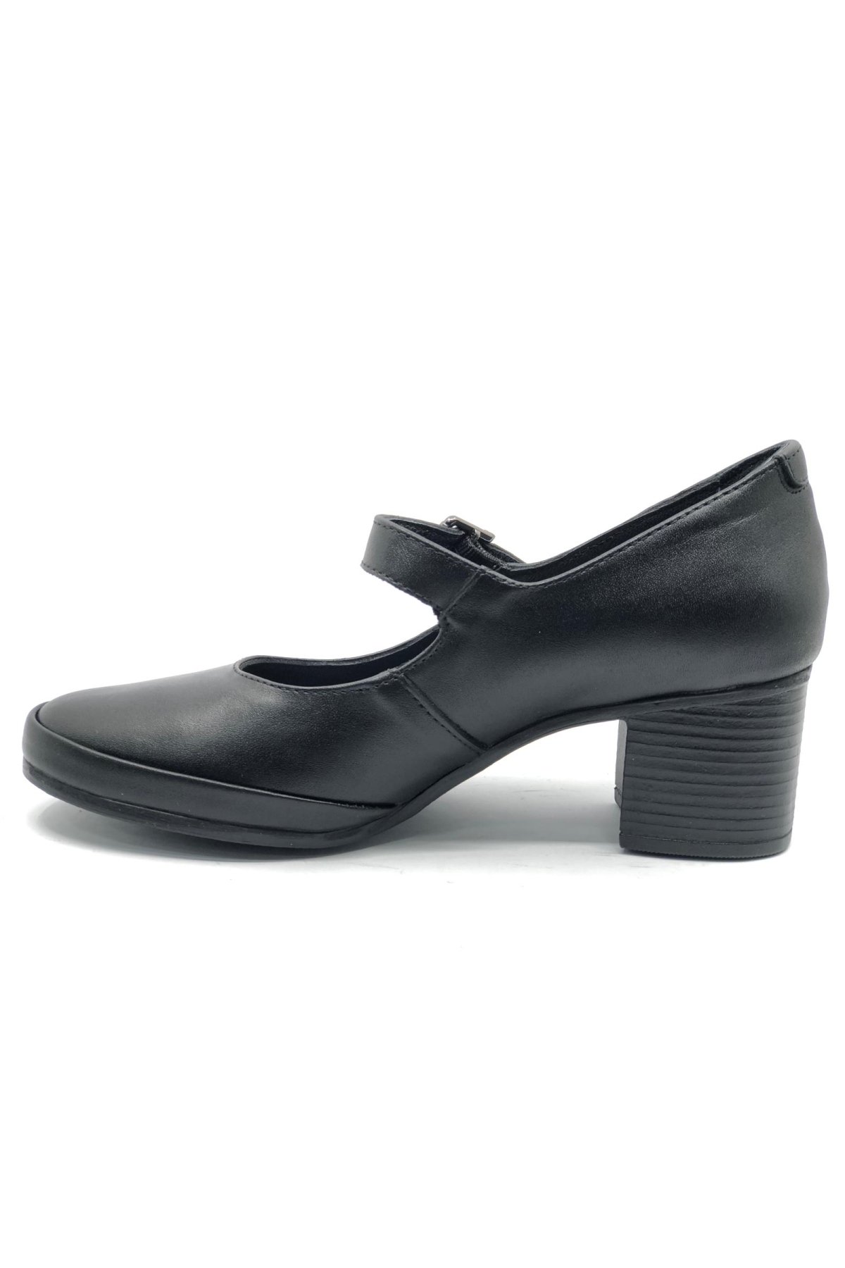 Peleng Hakiki Deri Comfort Ortopedik Kadın Klasik Topuklu Ayakkabı - Görsel 4