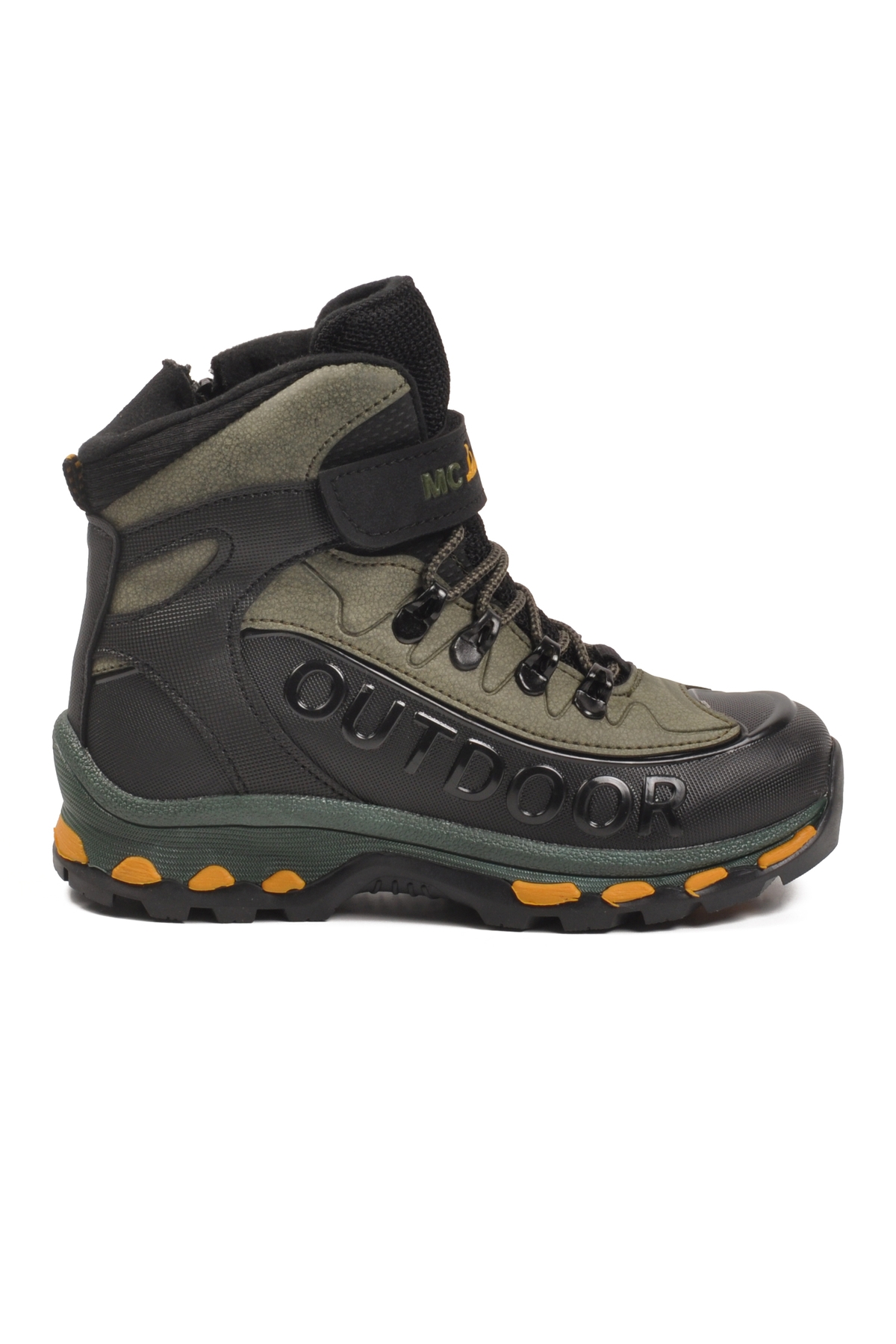 Siyah Haki Polarlı Kaymaz Fermuarlı Unisex Outdoor Çocuk Bot 2115 F - Görsel 2