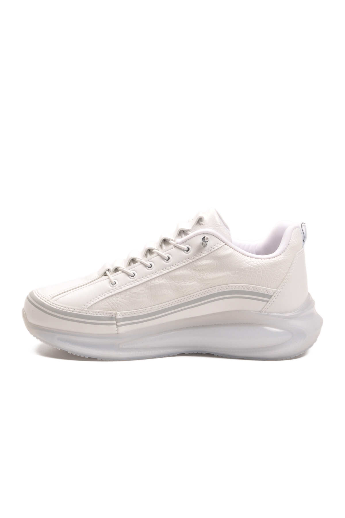 Beyaz Memory Foam Lastik Bağcıklı Erkek Sneaker 2250-1 M - Görsel 3
