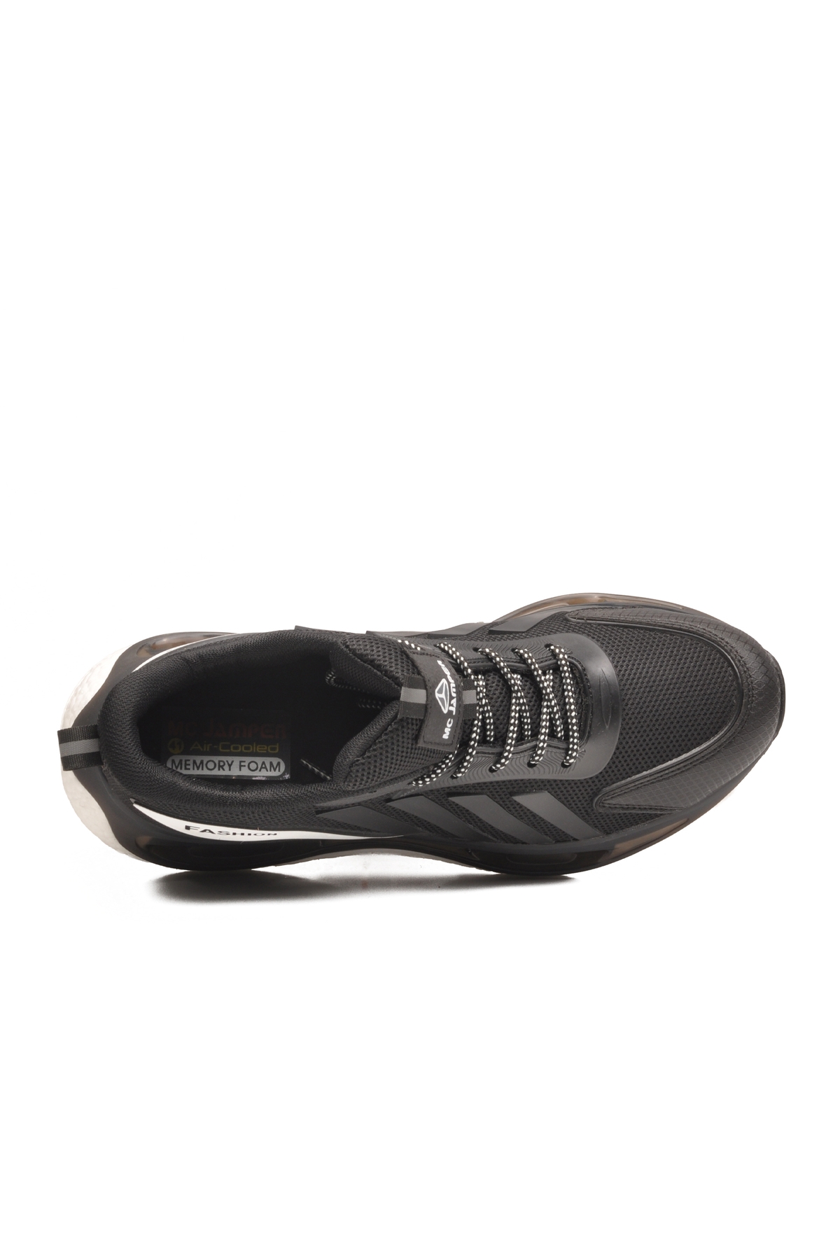 Siyah Memory Foam Hafif Esnek Bağcıklı Erkek Sneaker 2287 M - Görsel 5