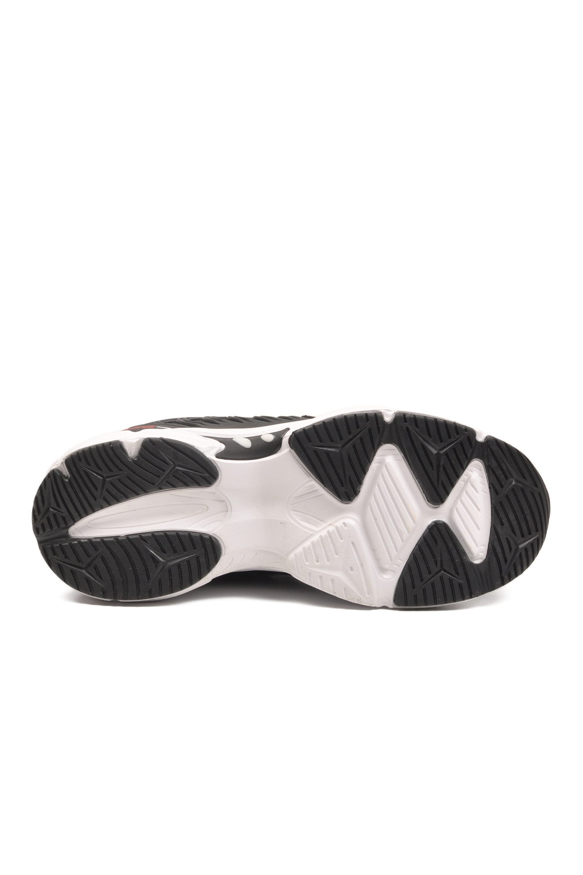 Siyah Beyaz Hafif Esnek Bağcıklı Erkek Spor Ayakkabı 2392 M - Görsel 6