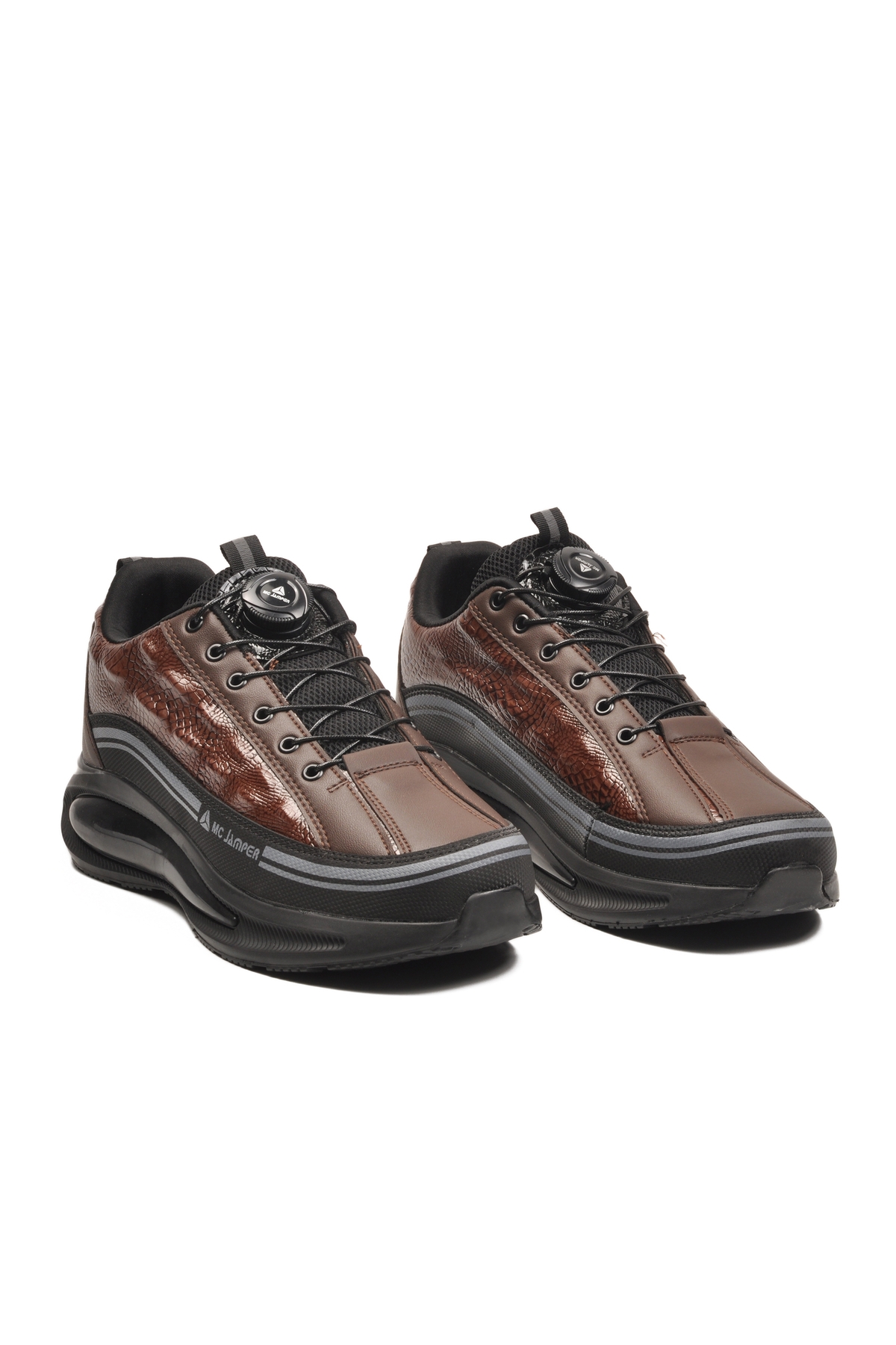 Siyah Kahve Memory Foam Misina Bağcıklı Erkek Sneaker 2250 M - Görsel 4