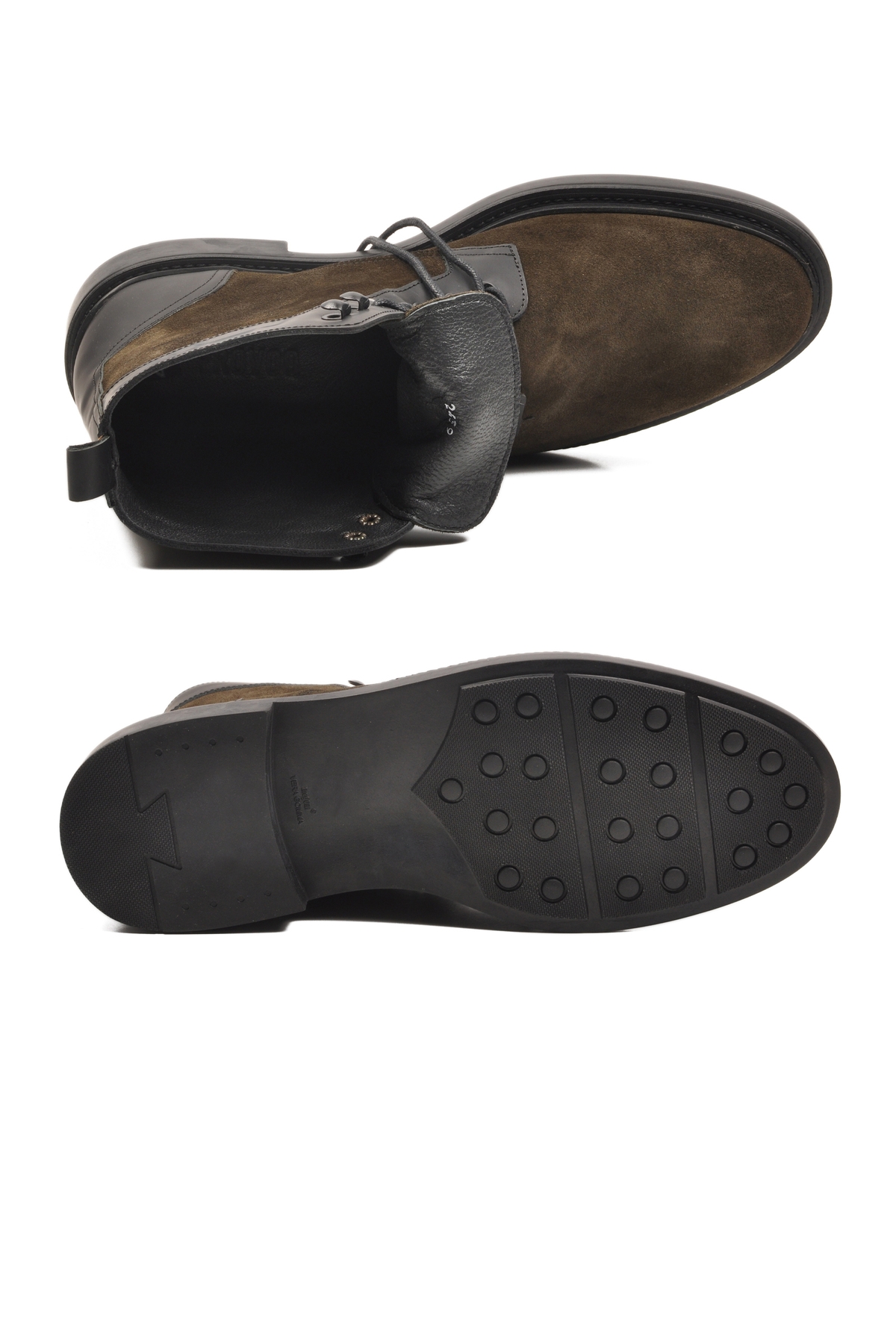 Haki Süet Hakiki Deri Bağcıklı Erkek Bot Po 2439 M - Görsel 6