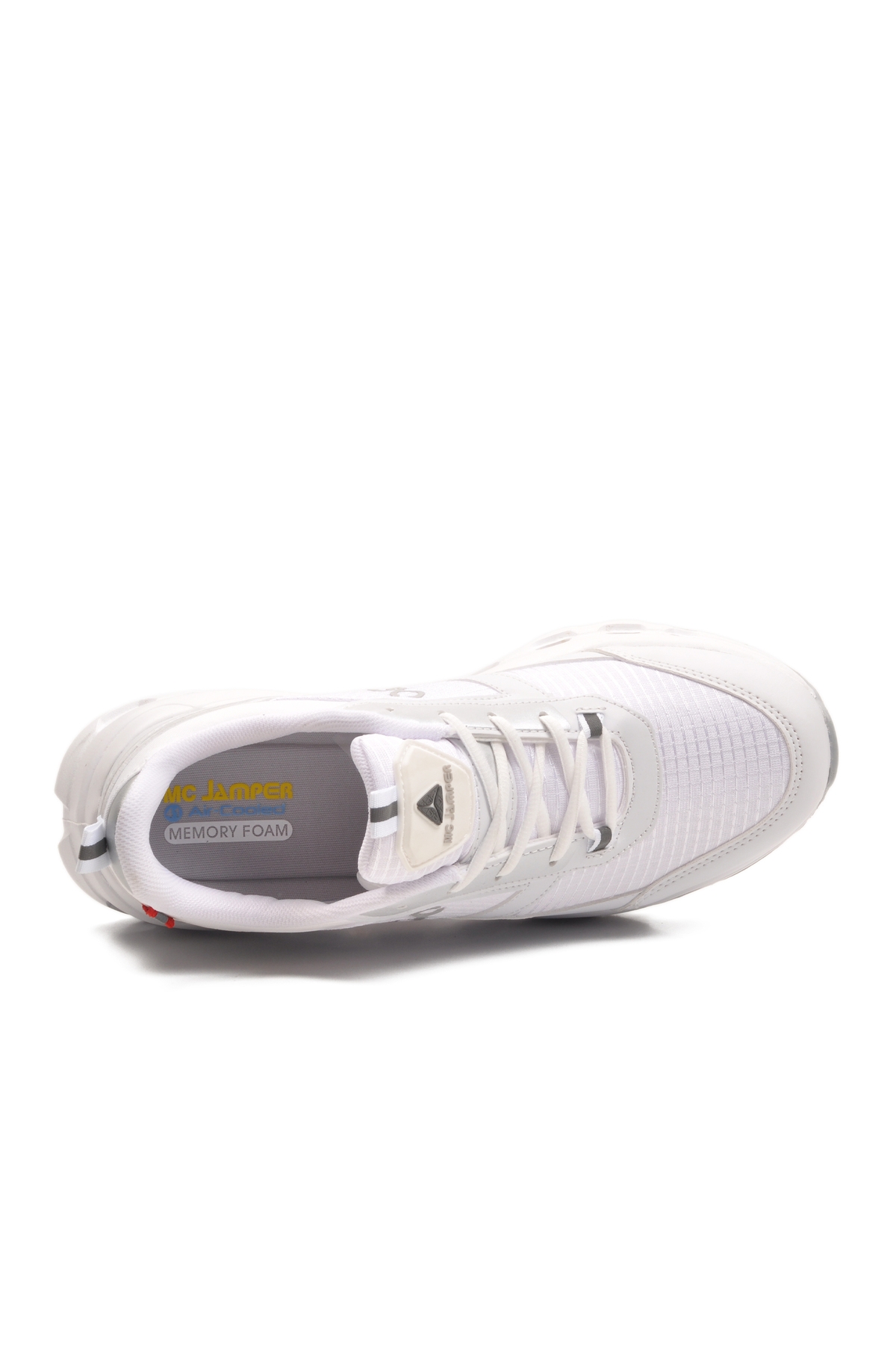 Beyaz Memory Foam Hafif Esnek Bağcıklı Erkek Sneaker 2394 M - Görsel 5