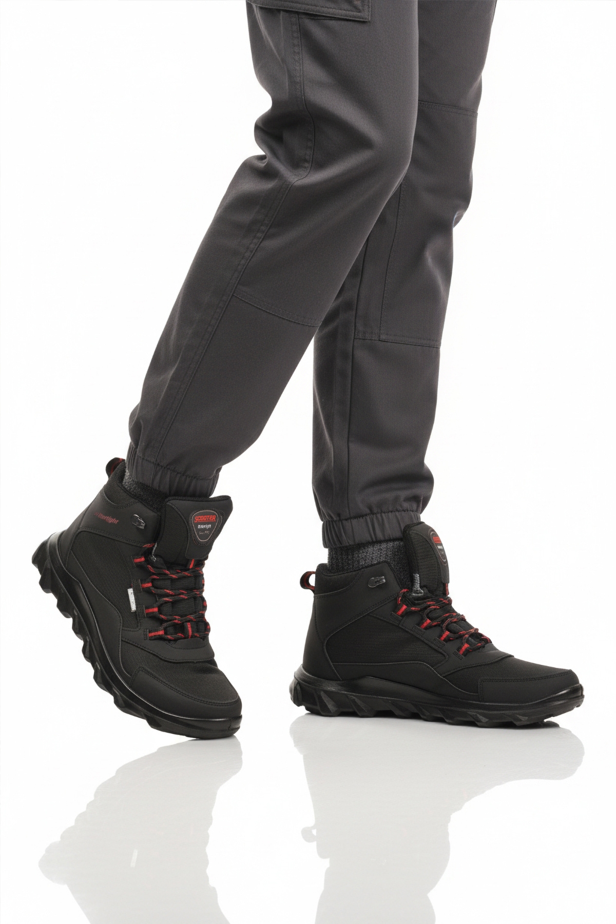 Siyah Kırmızı Su Geçirmez Kayma Taban Erkek Outdoor Bot M7200 M - Görsel 2