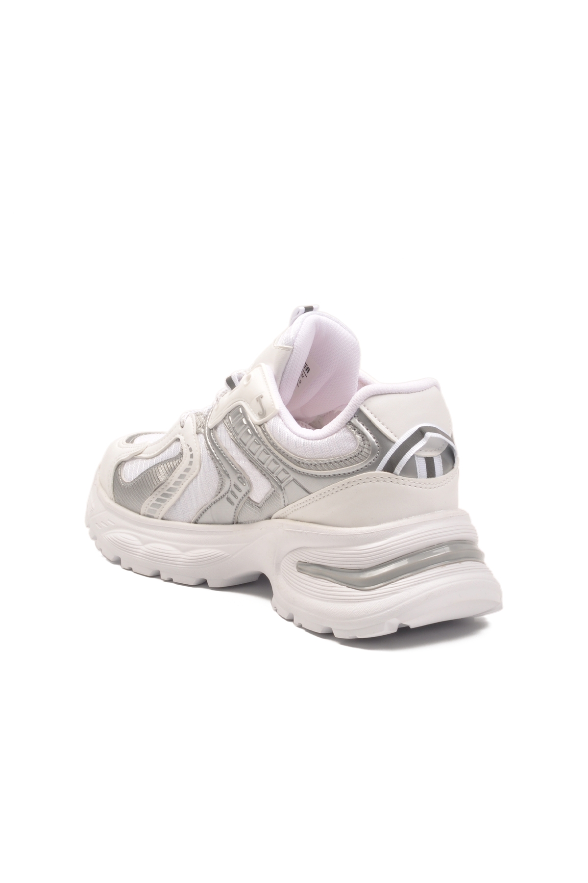 Beyaz Bağcıklı Kalın Taban Hafif Kadın Sneaker 2318 G - Görsel 5