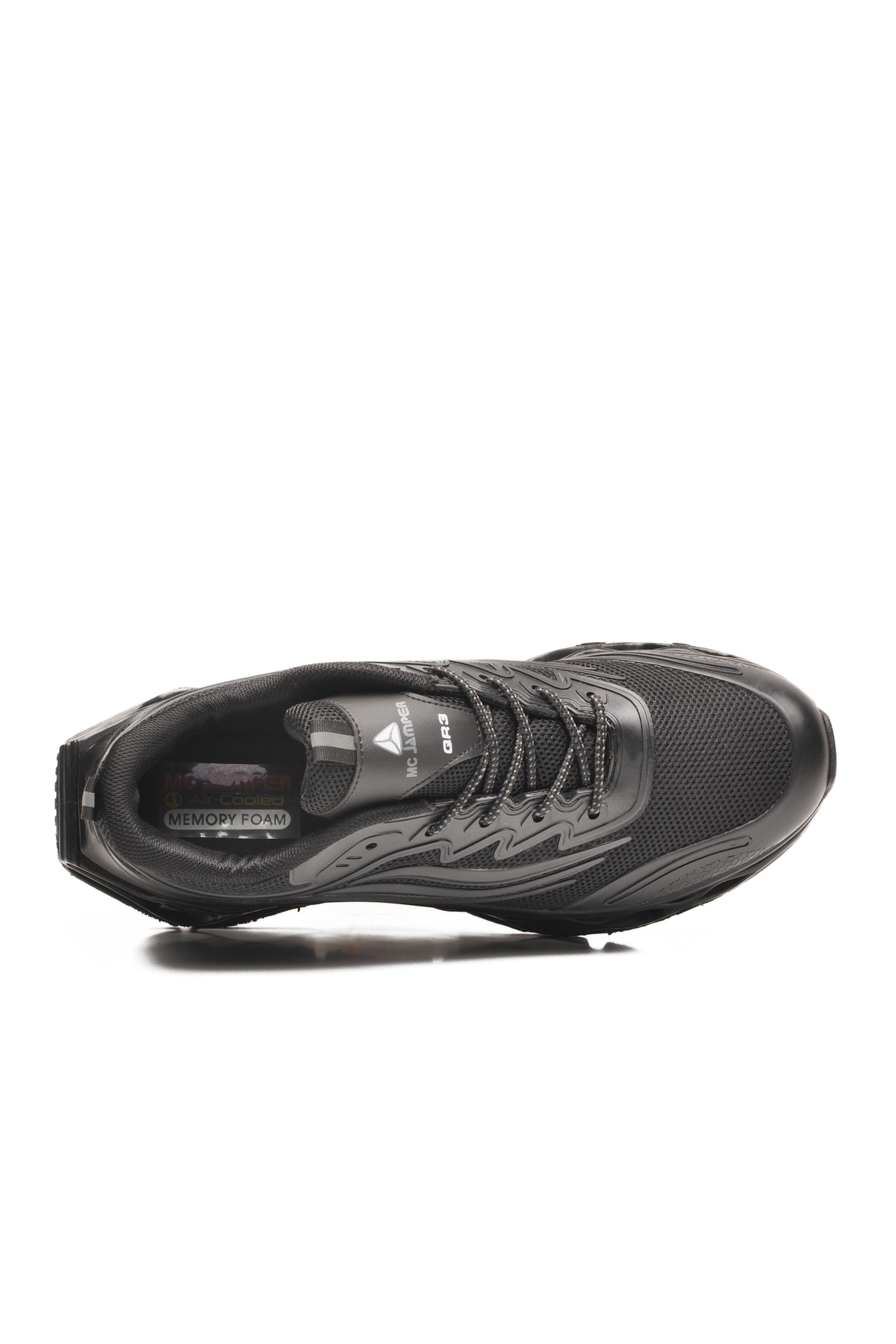 Siyah Memory Foam Bağcıklı Hafif Esnek Erkek Sneaker 2326 M - Görsel 5