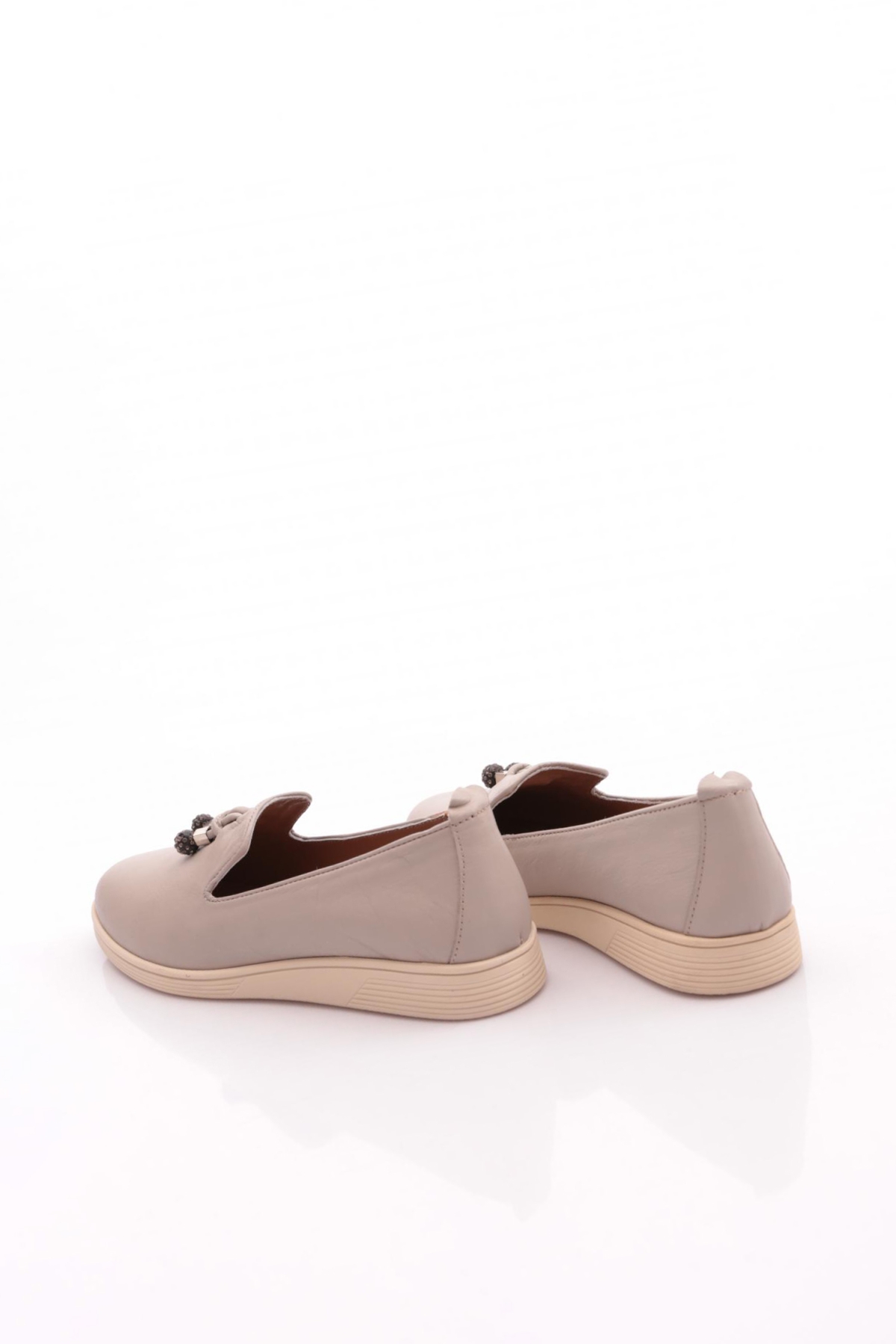 2255 Kadin Kristal Taşli Tokali Casual Ayakkabi - Görsel 4